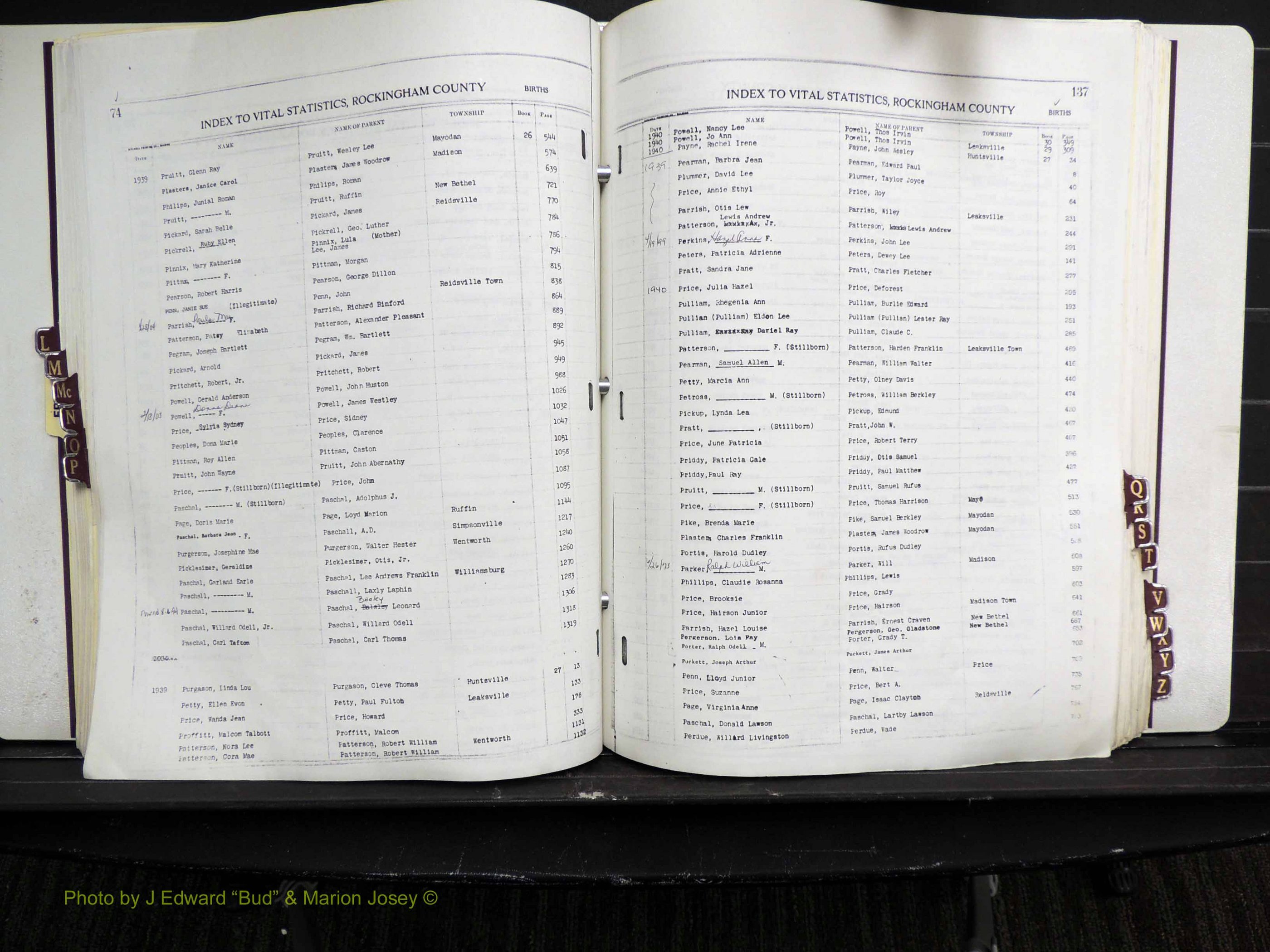 Rockingham Co, NC, Births, L-Z, 1929-1948 (180).JPG