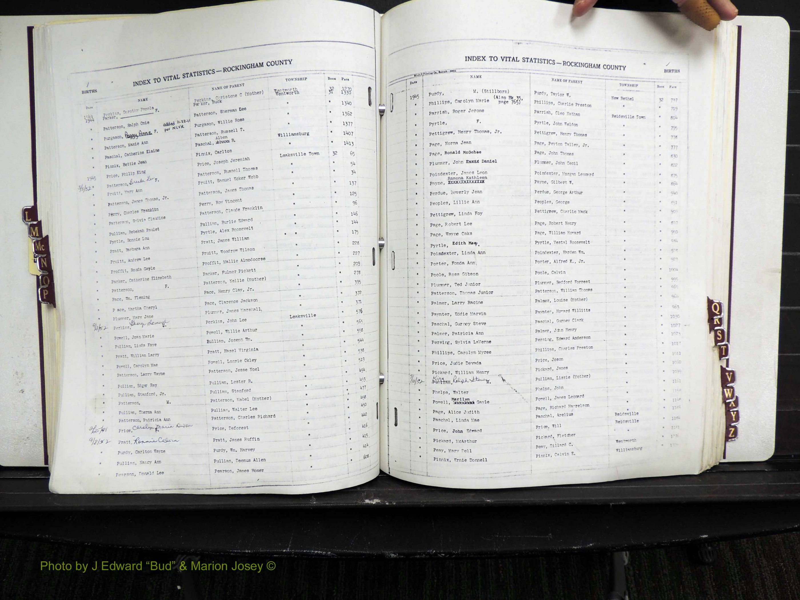 Rockingham Co, NC, Births, L-Z, 1929-1948 (185).JPG
