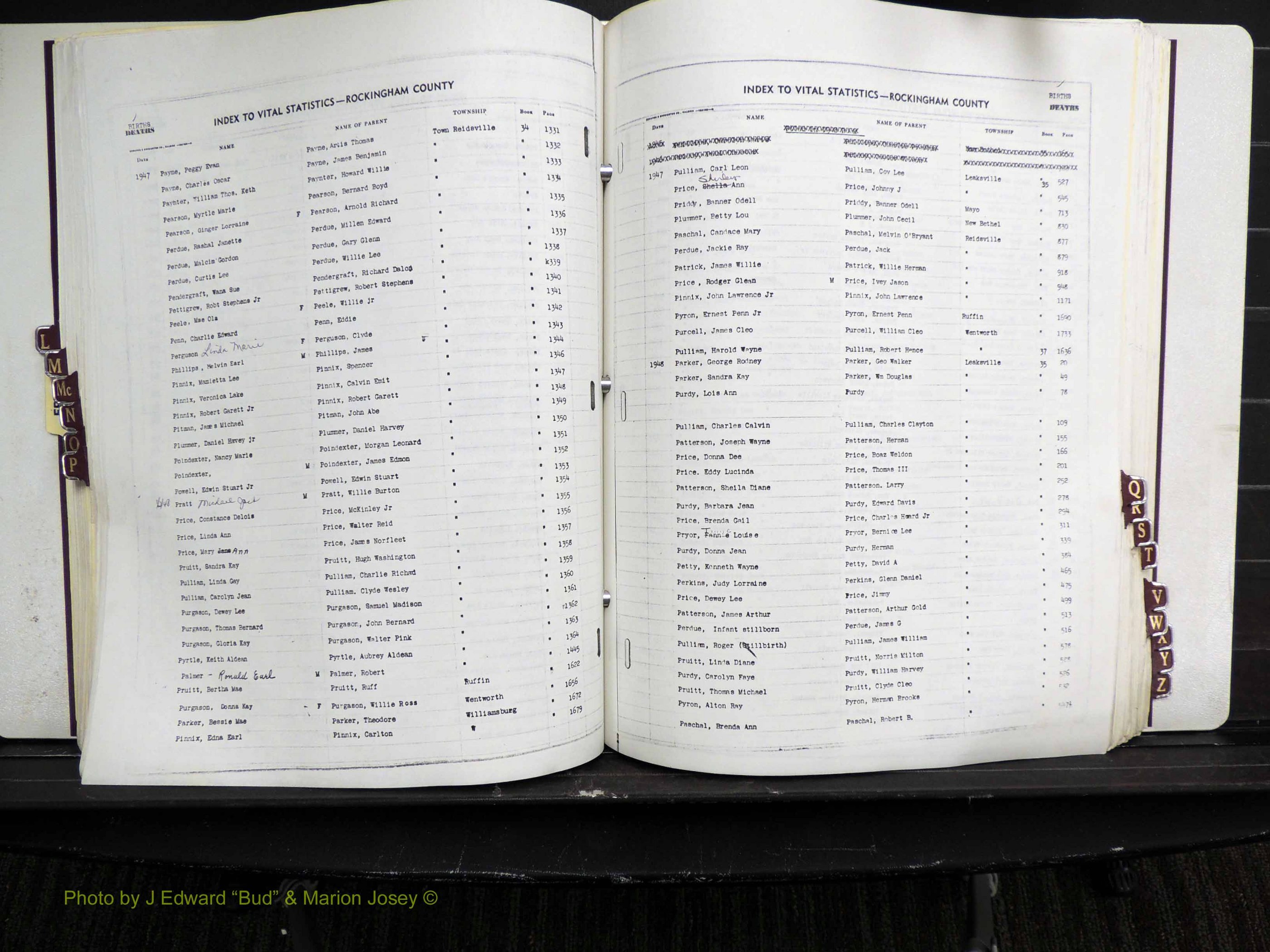 Rockingham Co, NC, Births, L-Z, 1929-1948 (188).JPG