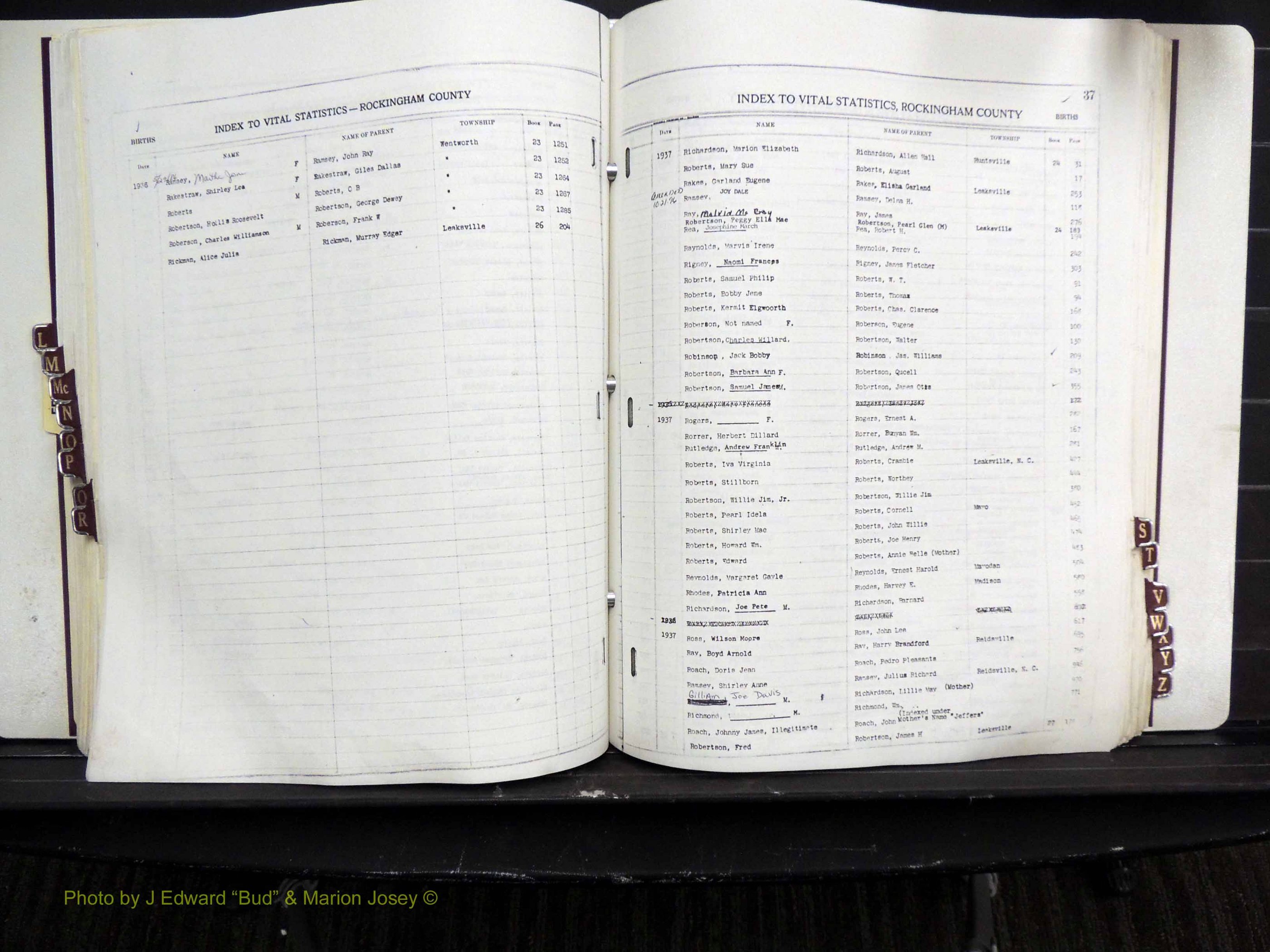 Rockingham Co, NC, Births, L-Z, 1929-1948 (198).JPG