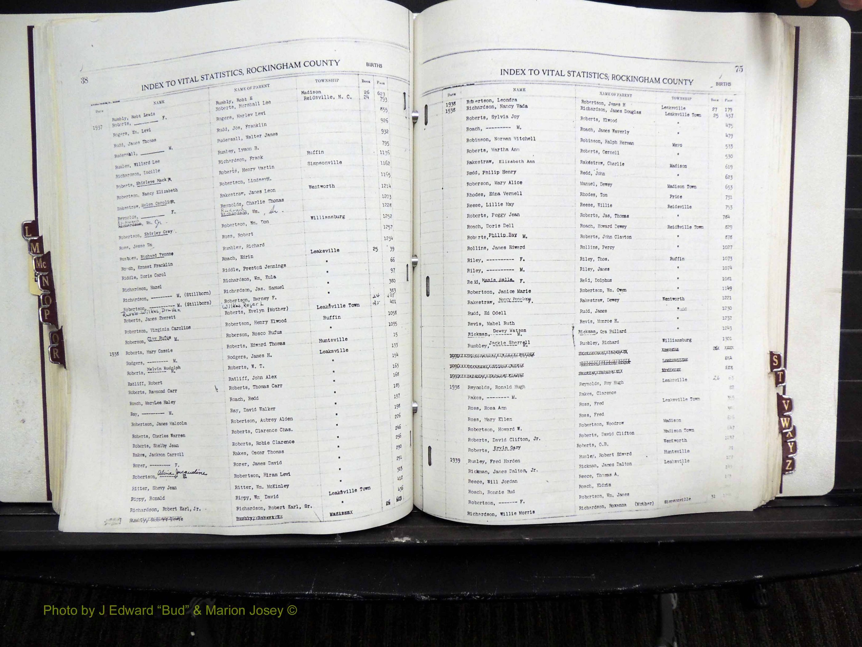 Rockingham Co, NC, Births, L-Z, 1929-1948 (199).JPG