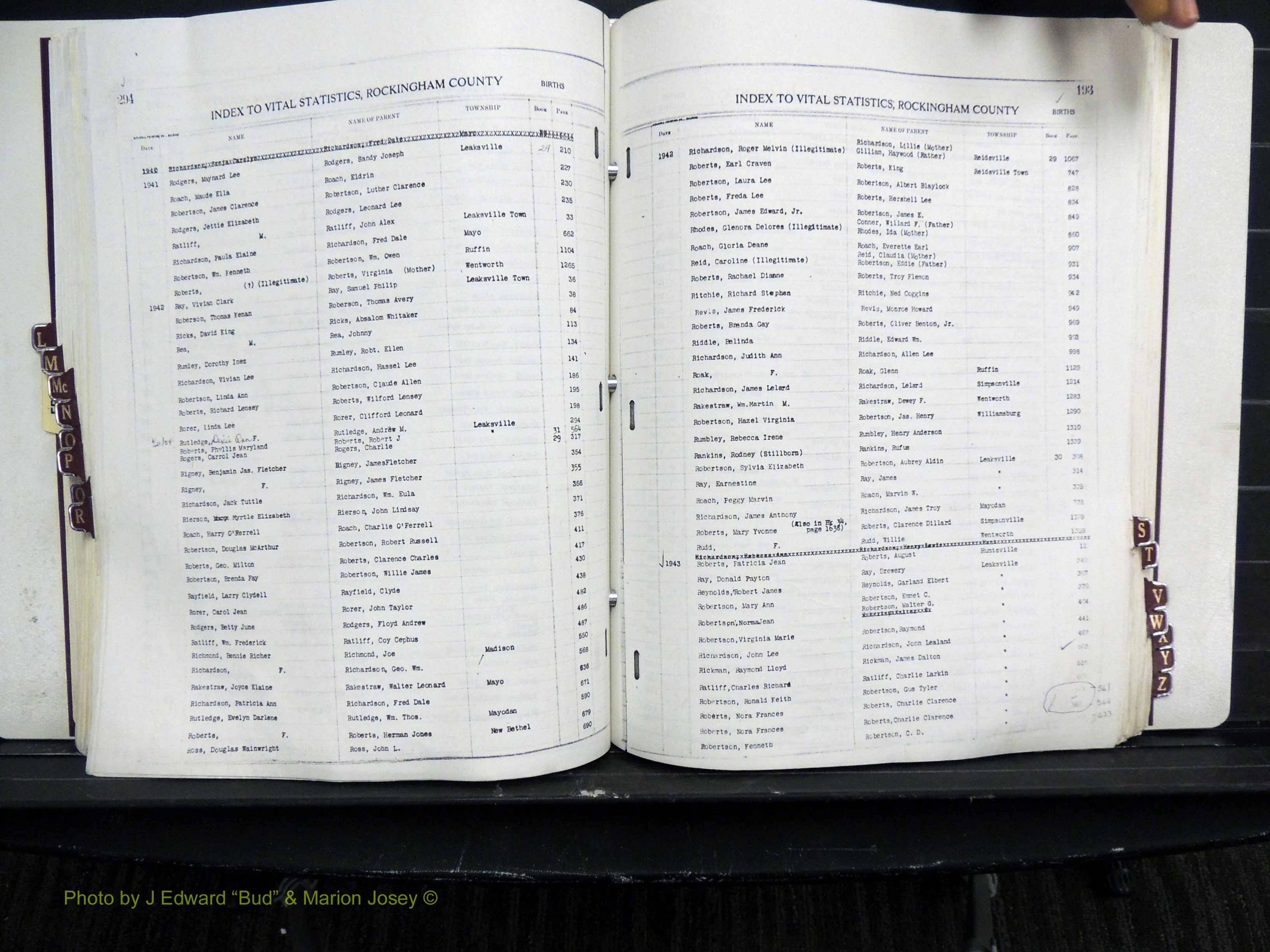 Rockingham Co, NC, Births, L-Z, 1929-1948 (202).JPG