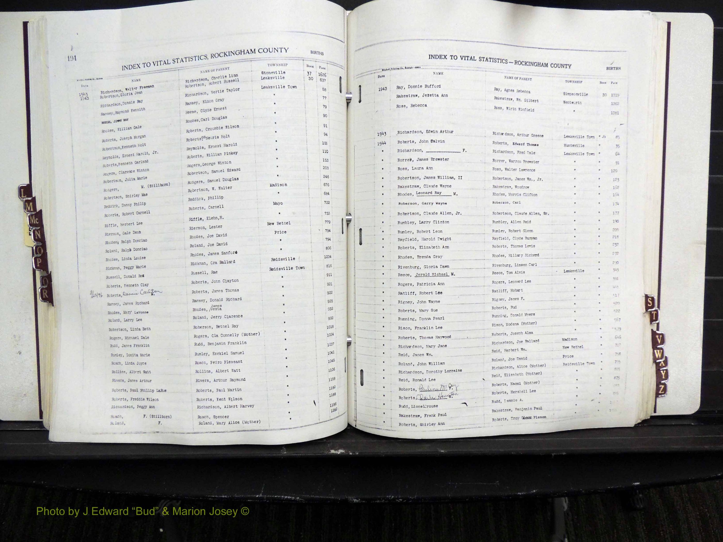 Rockingham Co, NC, Births, L-Z, 1929-1948 (203).JPG