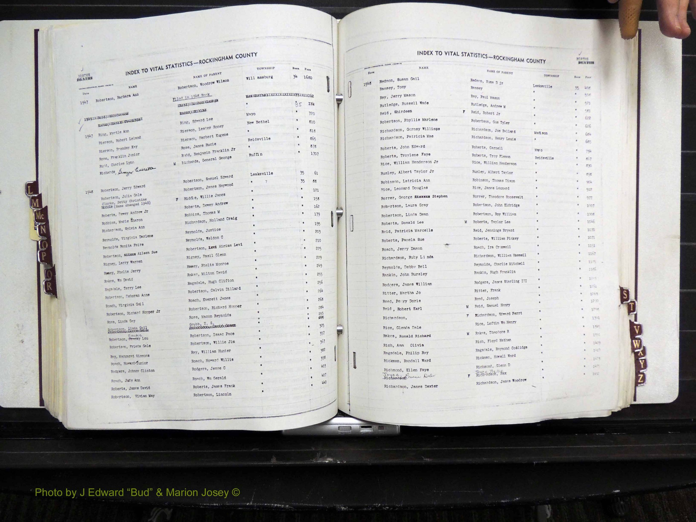 Rockingham Co, NC, Births, L-Z, 1929-1948 (208).JPG