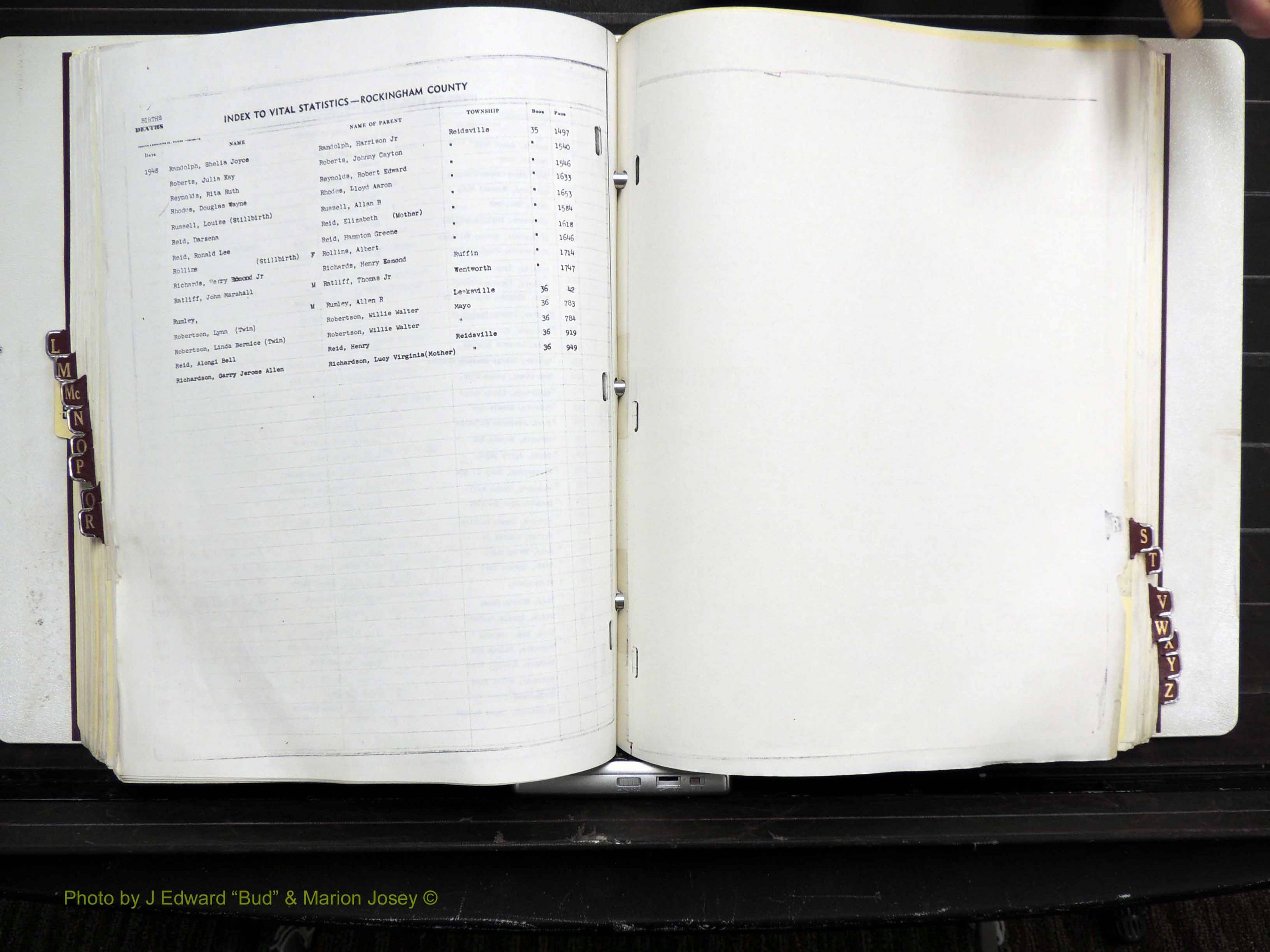 Rockingham Co, NC, Births, L-Z, 1929-1948 (209).JPG