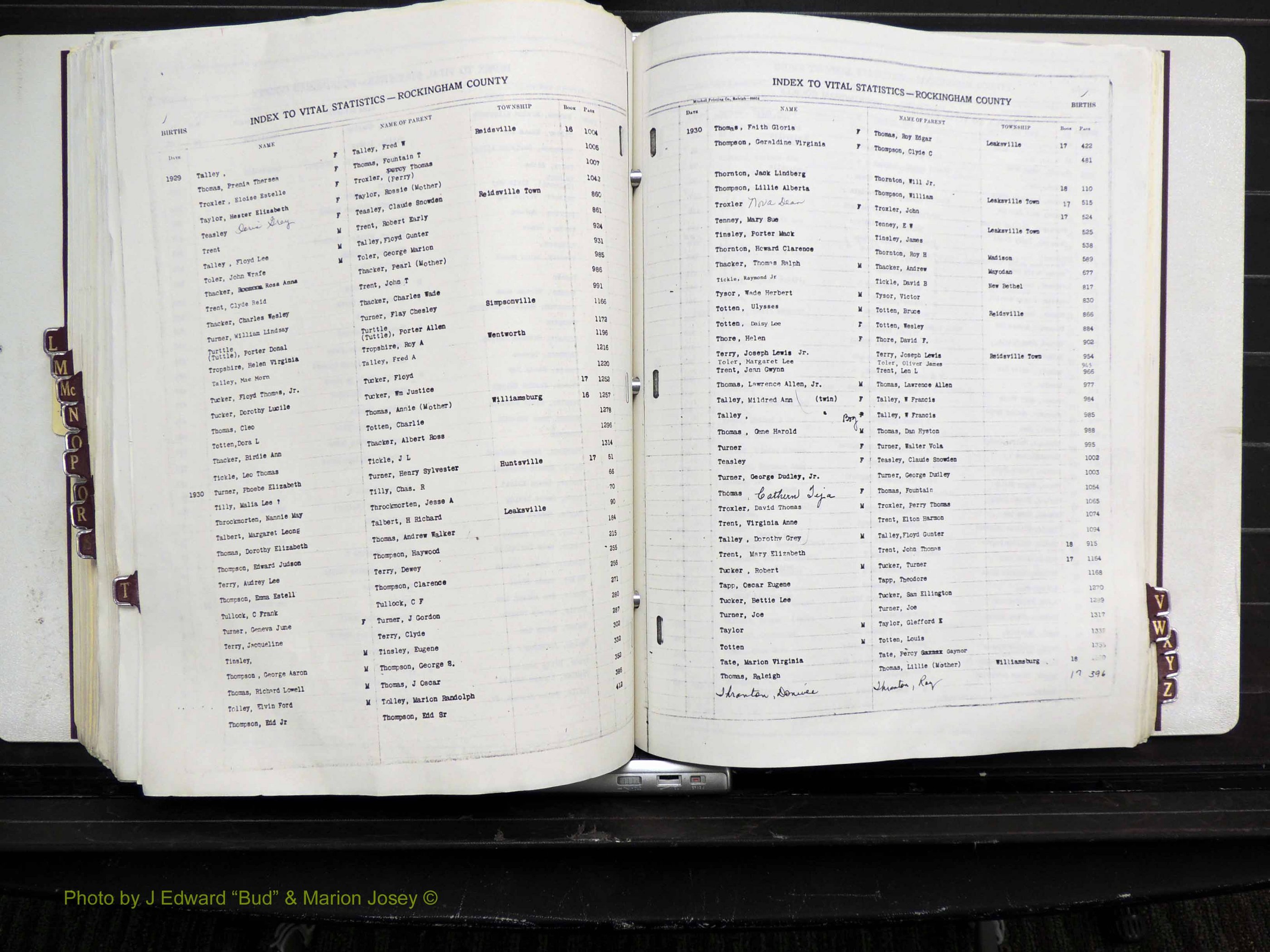 Rockingham Co, NC, Births, L-Z, 1929-1948 (254).JPG