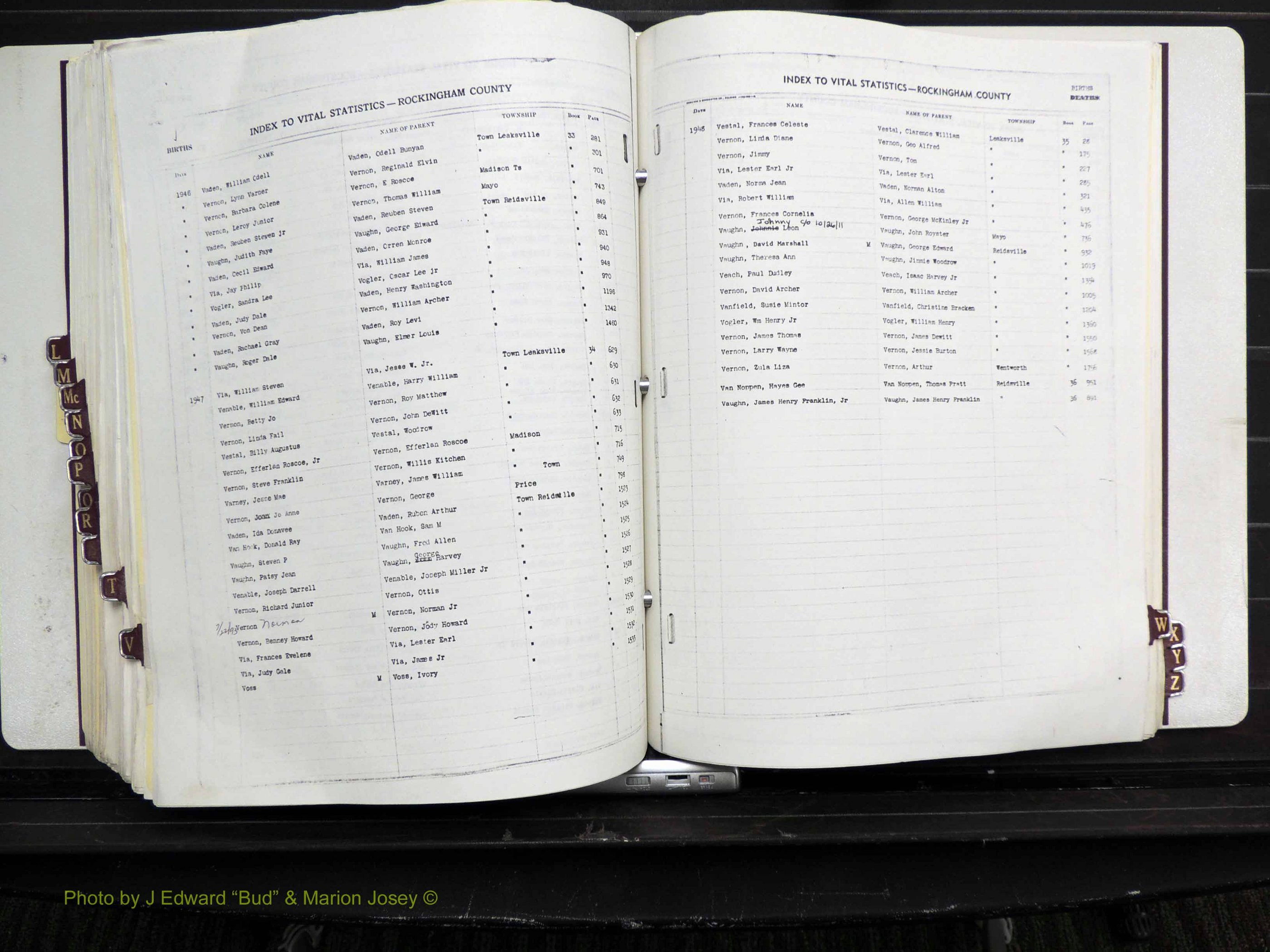 Rockingham Co, NC, Births, L-Z, 1929-1948 (274).JPG