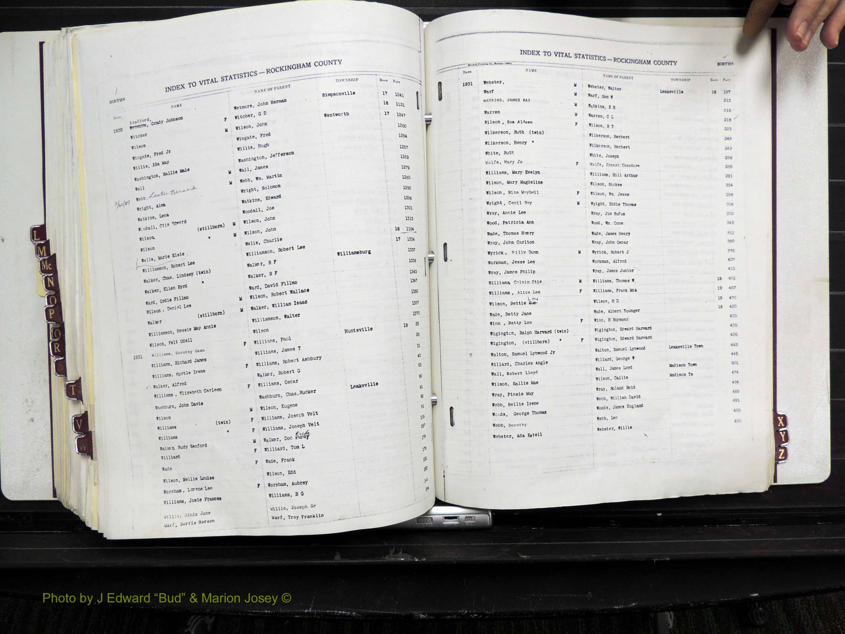 Rockingham Co, NC, Births, L-Z, 1929-1948 (278).JPG