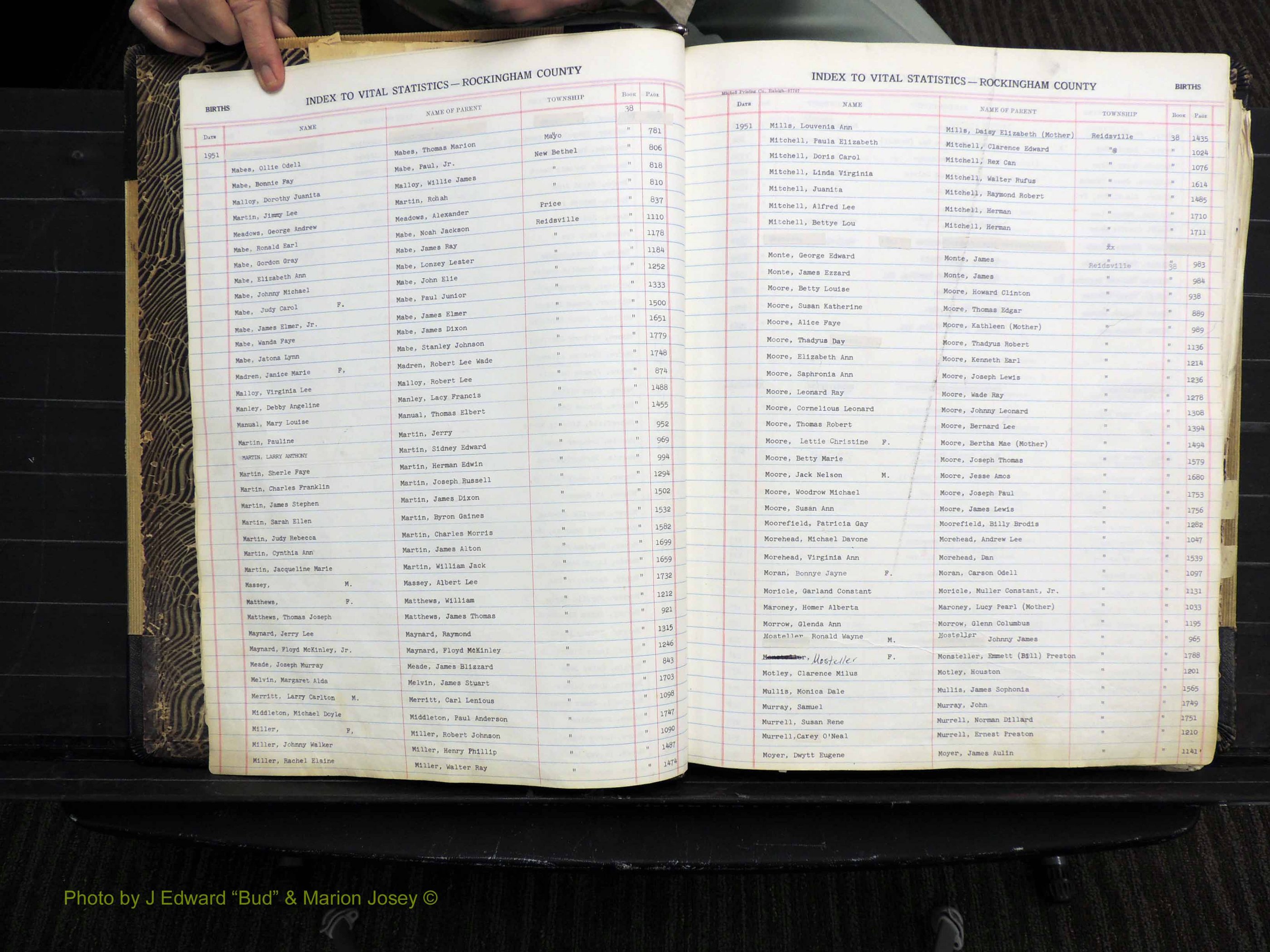 Rockingham Co, NC, Births, Mc-Z, 1949-1967 (106).JPG