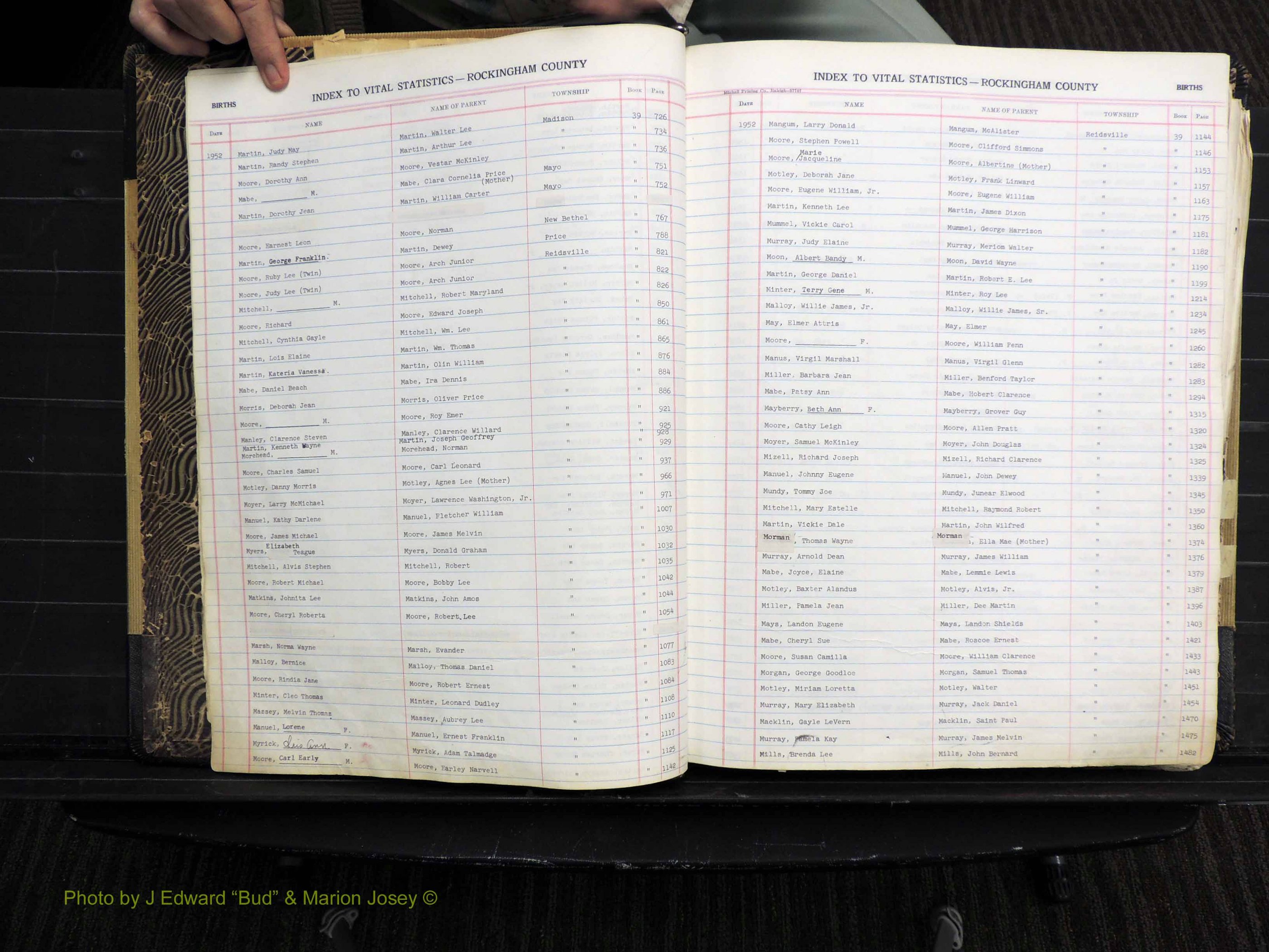 Rockingham Co, NC, Births, Mc-Z, 1949-1967 (108).JPG