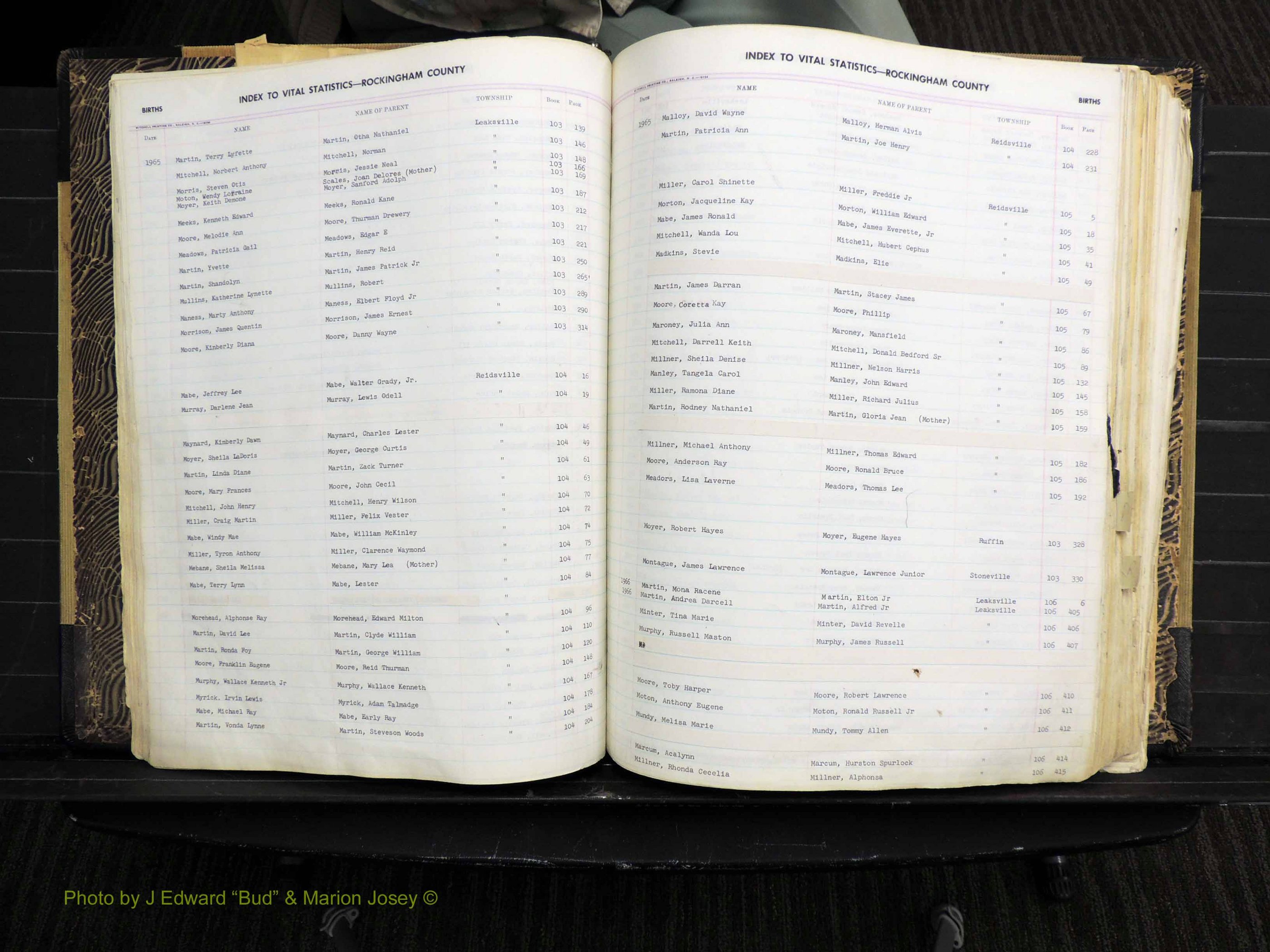 Rockingham Co, NC, Births, Mc-Z, 1949-1967 (133).JPG