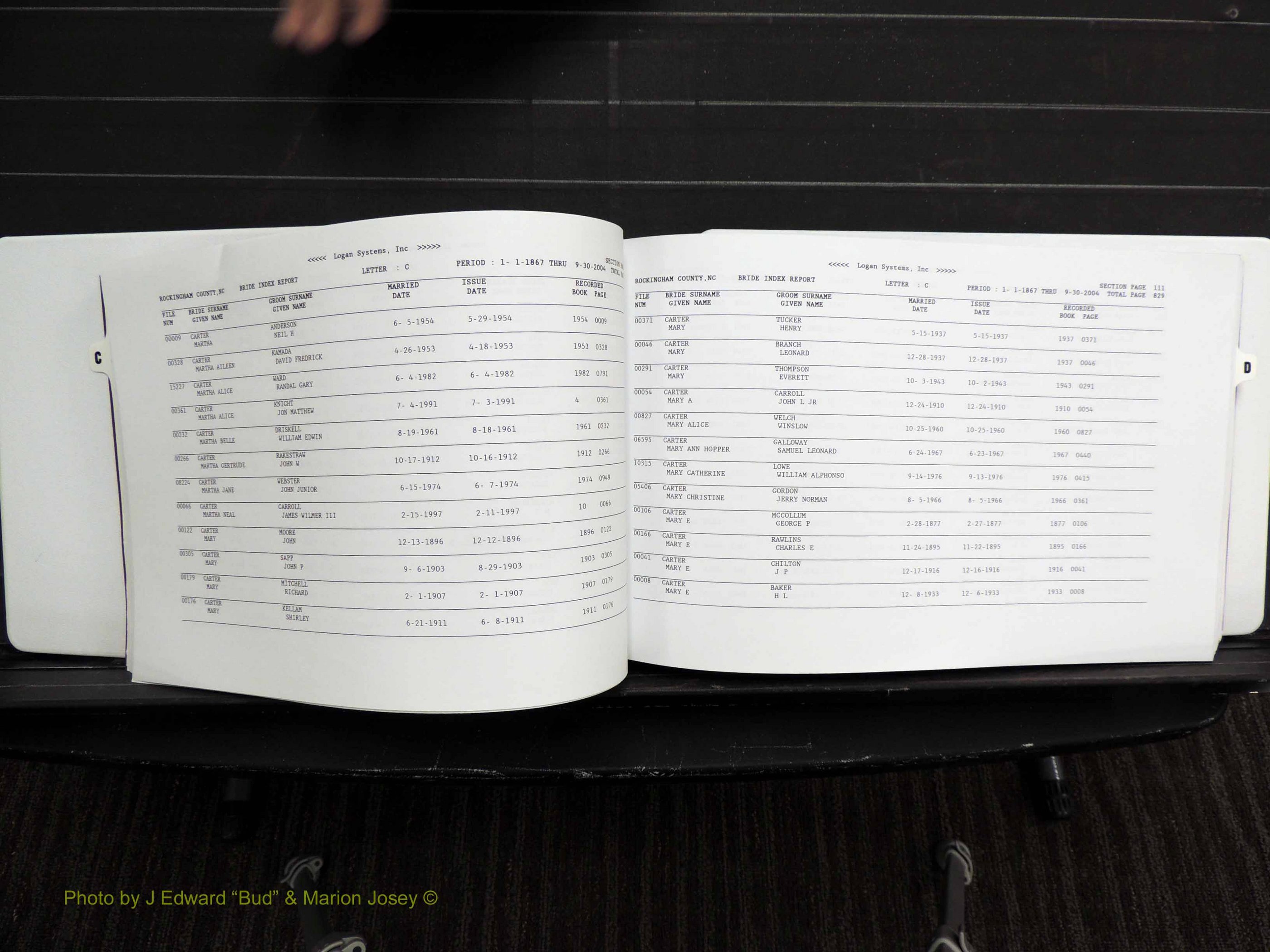 Rockingham Co, NC, Marriages, Female, C-D, 1867-2004 (160).JPG