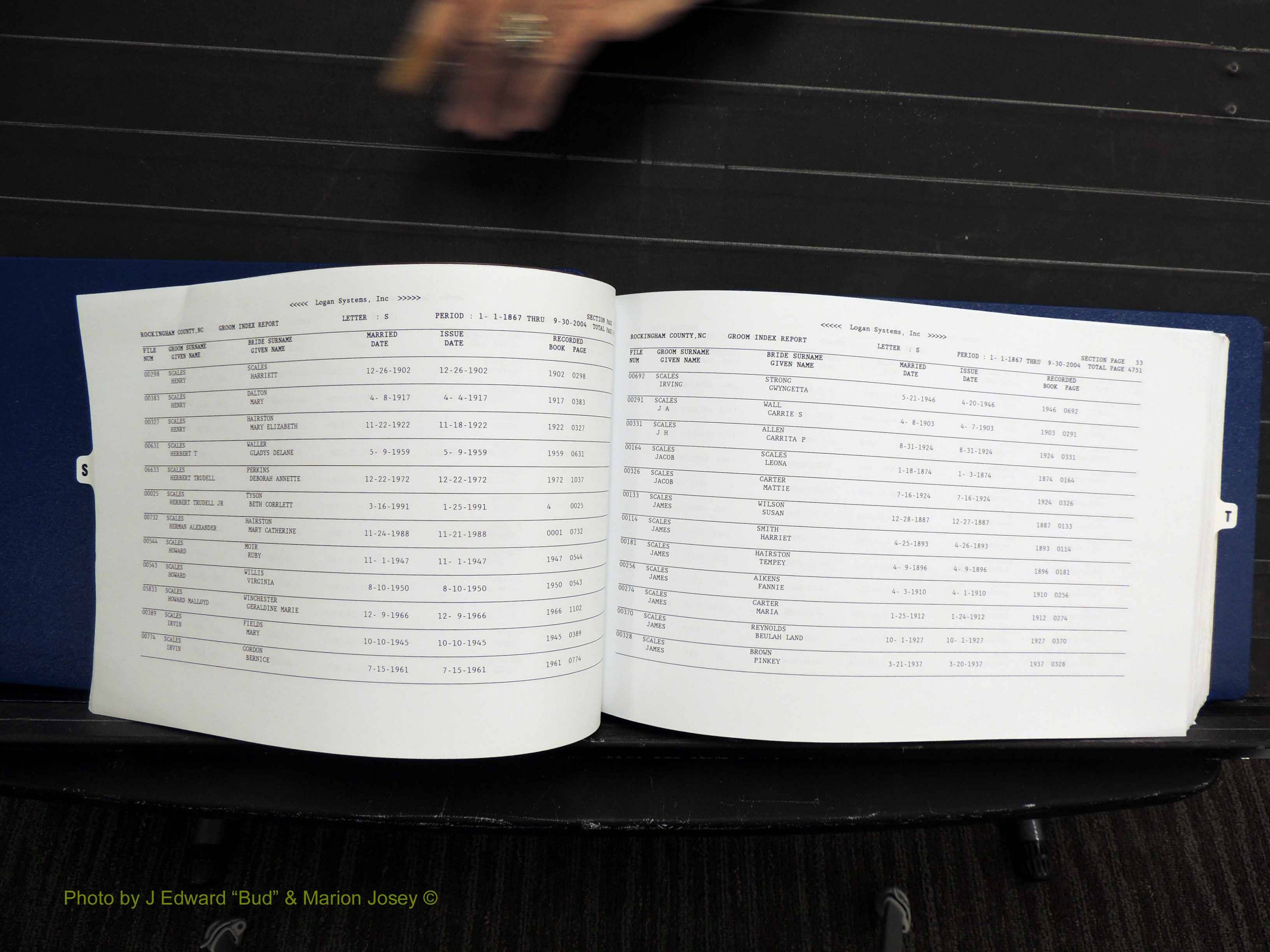 Rockingham Co, NC, Marriages, Male, S-T, 1867-2004 (127).JPG