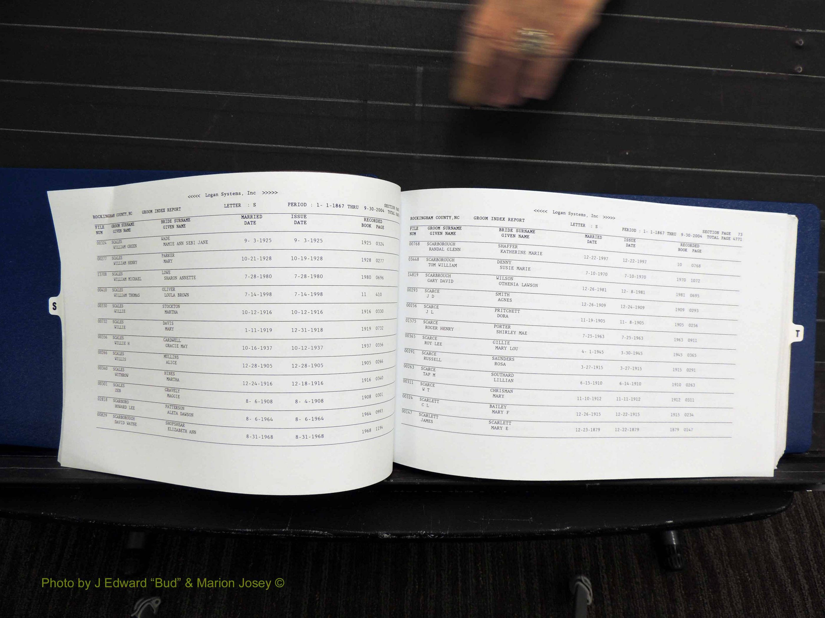 Rockingham Co, NC, Marriages, Male, S-T, 1867-2004 (137).JPG