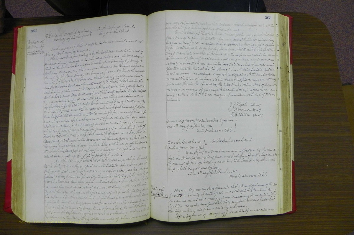 Rutherforf Co, NC, Will Book G (204).JPG