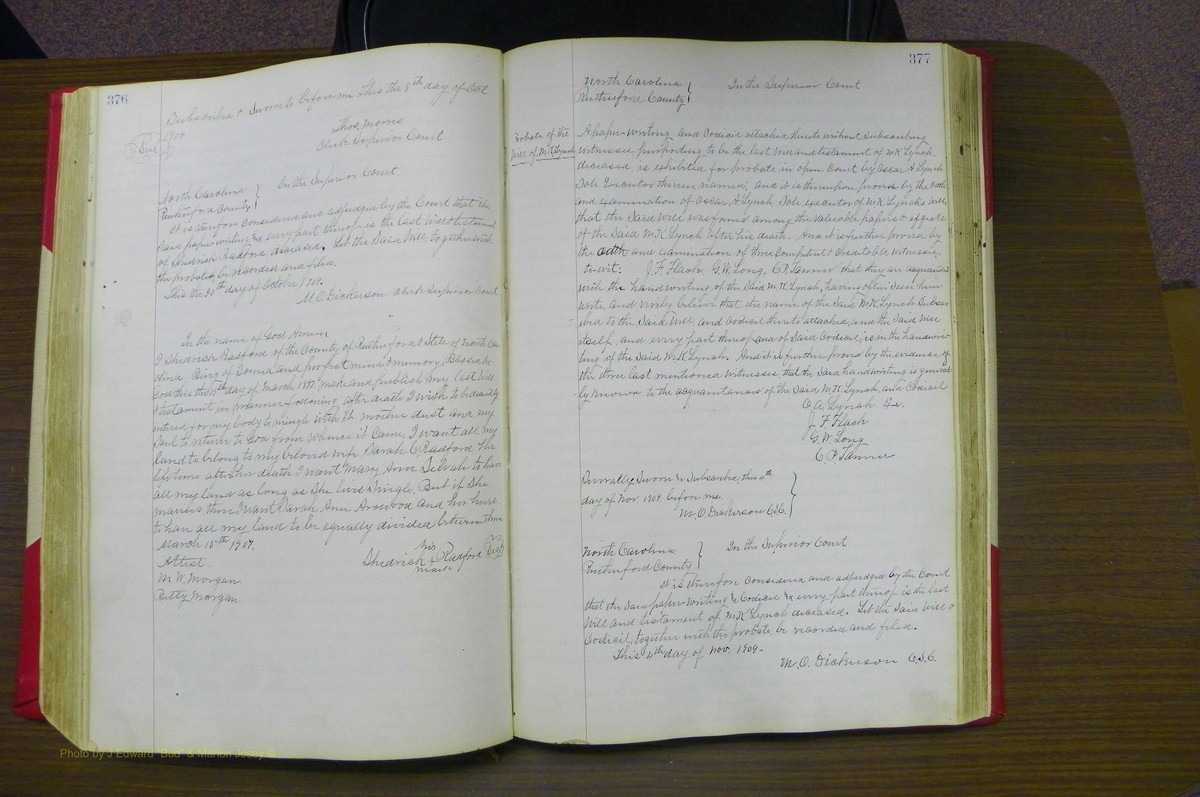 Rutherforf Co, NC, Will Book G (211).JPG