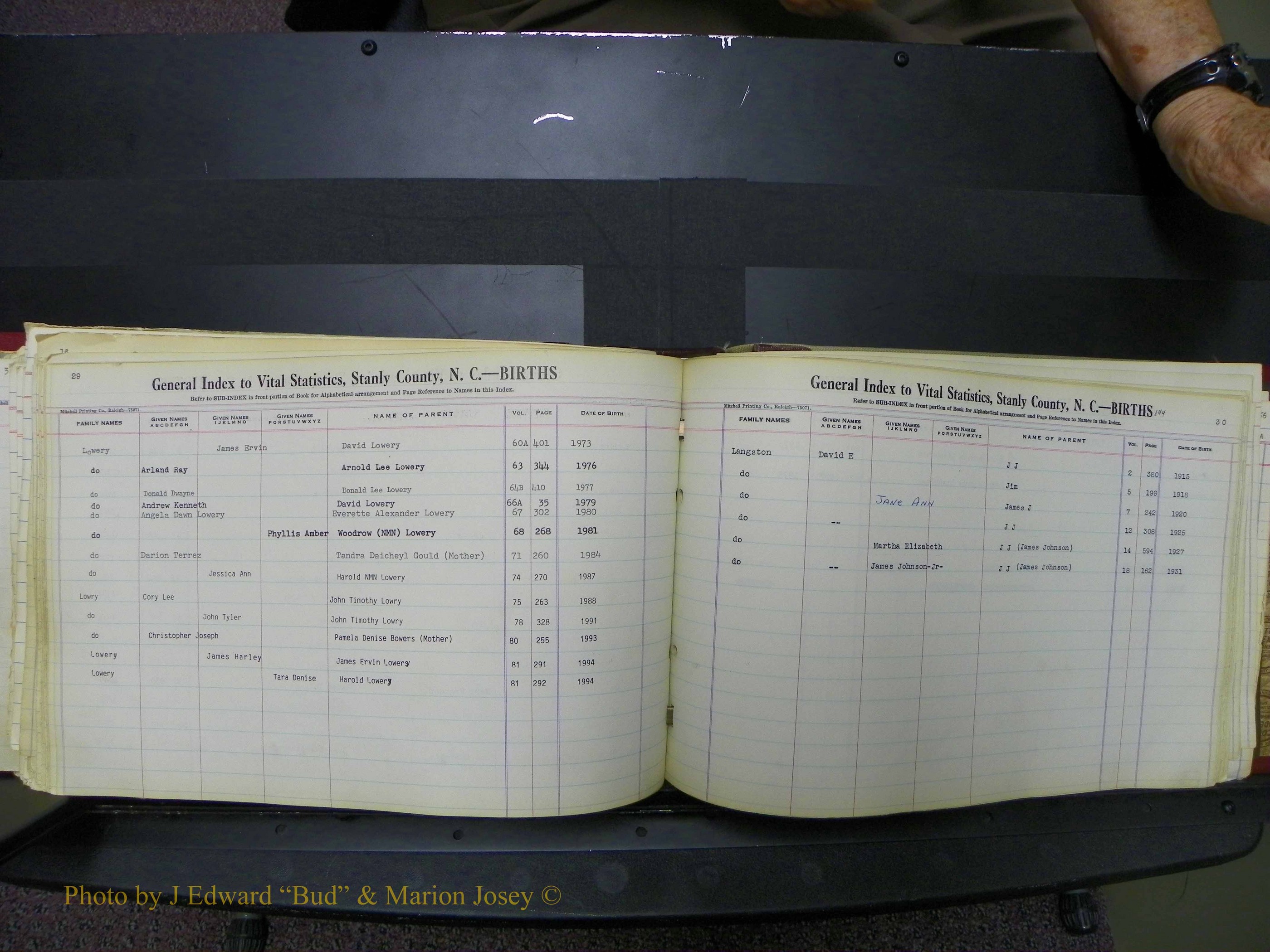 Stanley Co, NC Births, L, 1913-1994 (148).JPG