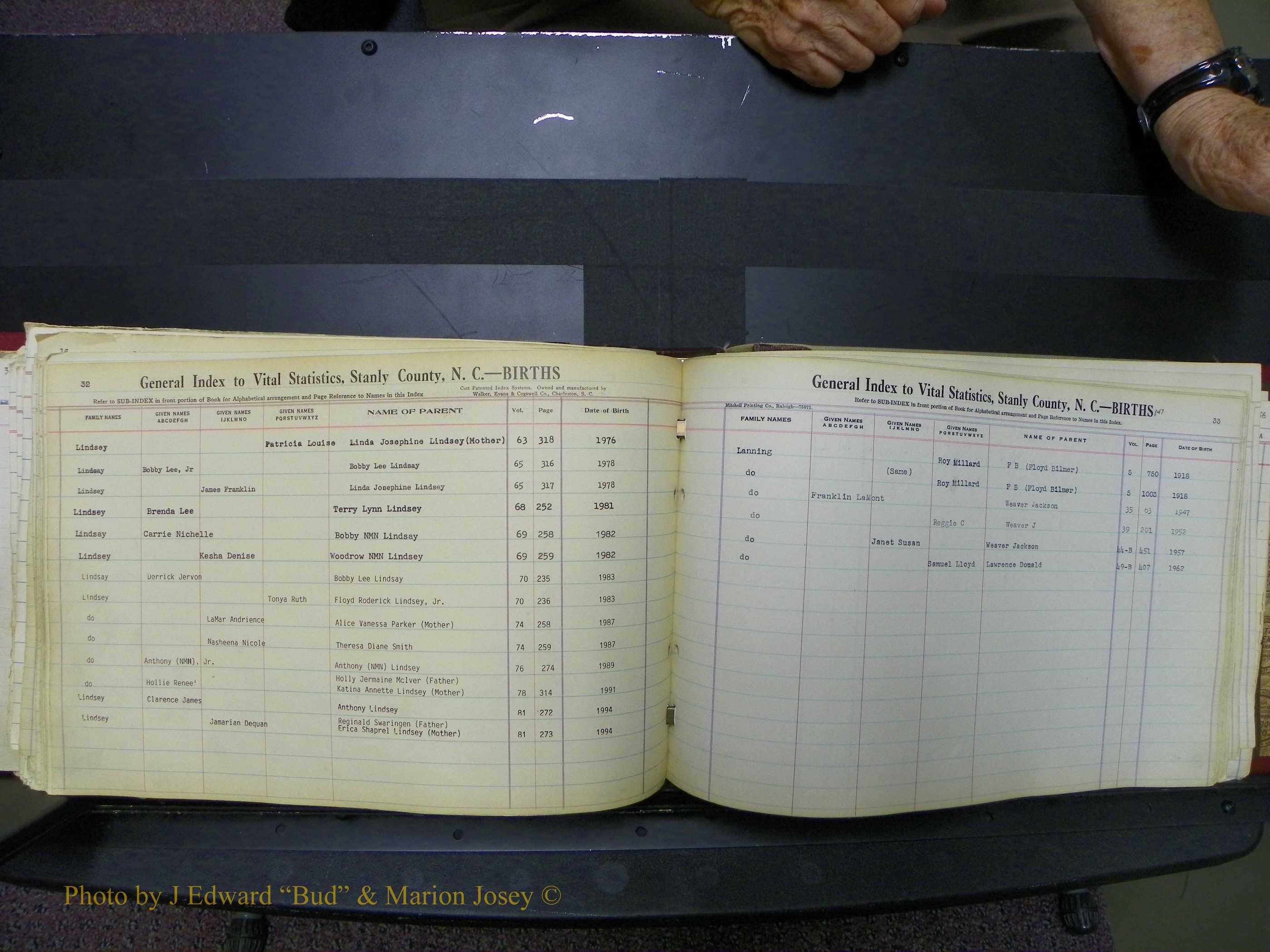 Stanley Co, NC Births, L, 1913-1994 (152).JPG