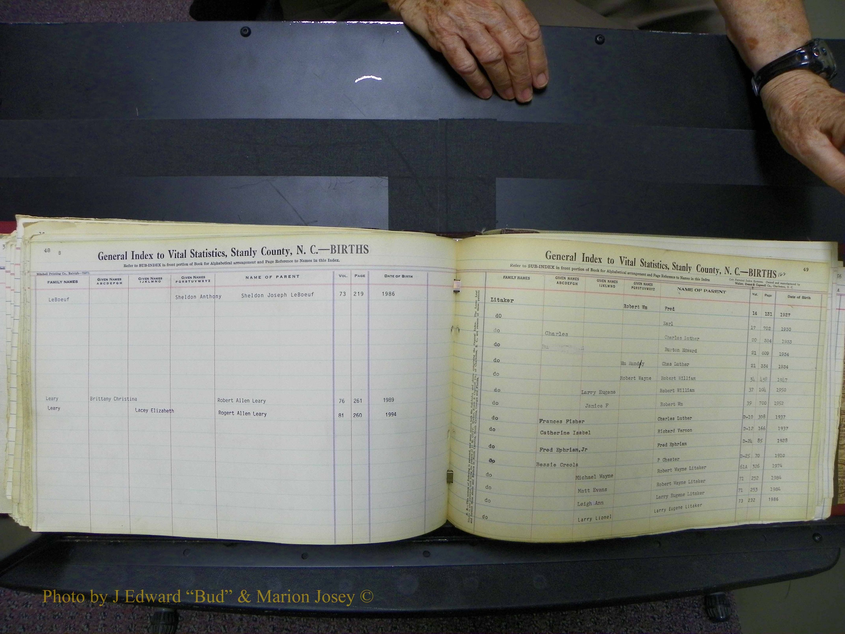 Stanley Co, NC Births, L, 1913-1994 (167).JPG