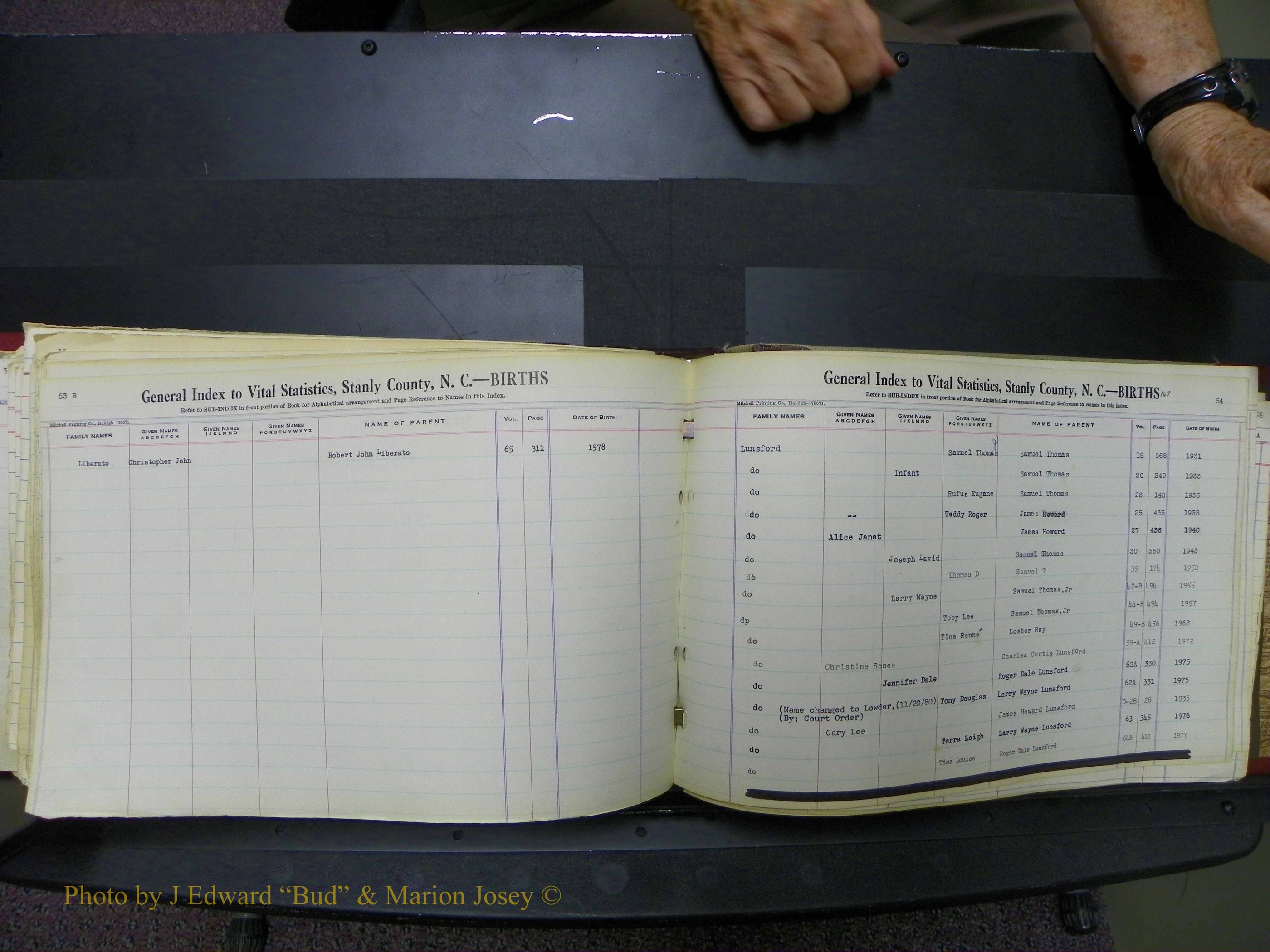 Stanley Co, NC Births, L, 1913-1994 (172).JPG