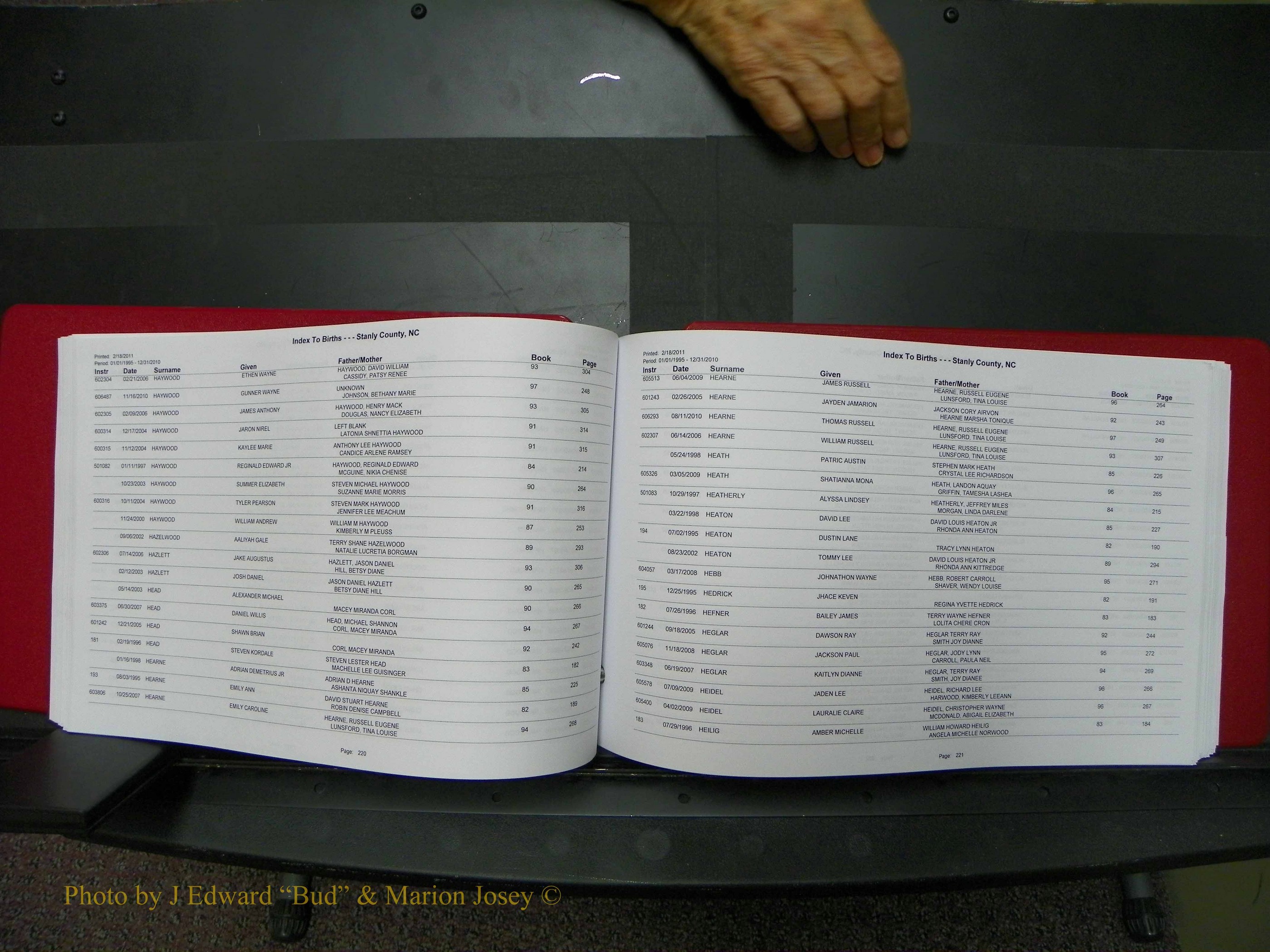 Stanley Co, NC Births, A-Z, 1995-2010 (113).JPG