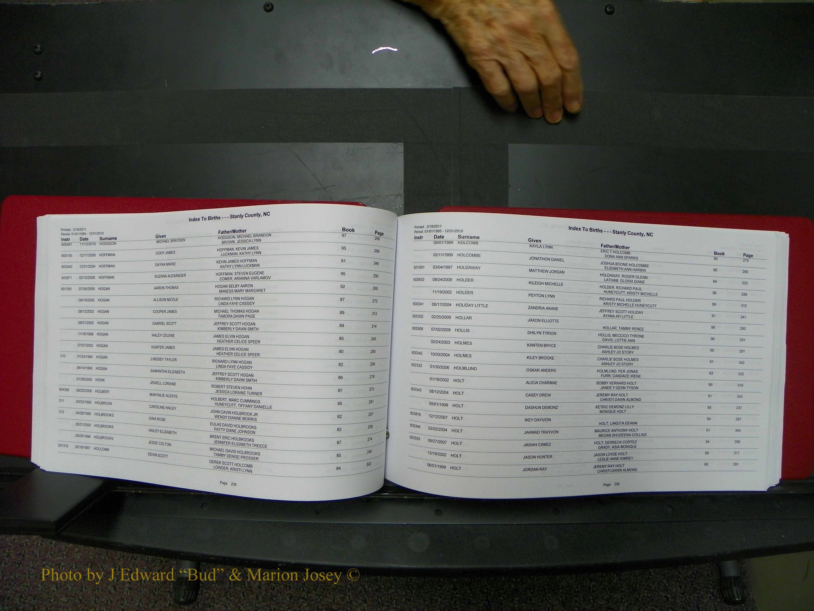 Stanley Co, NC Births, A-Z, 1995-2010 (122).JPG