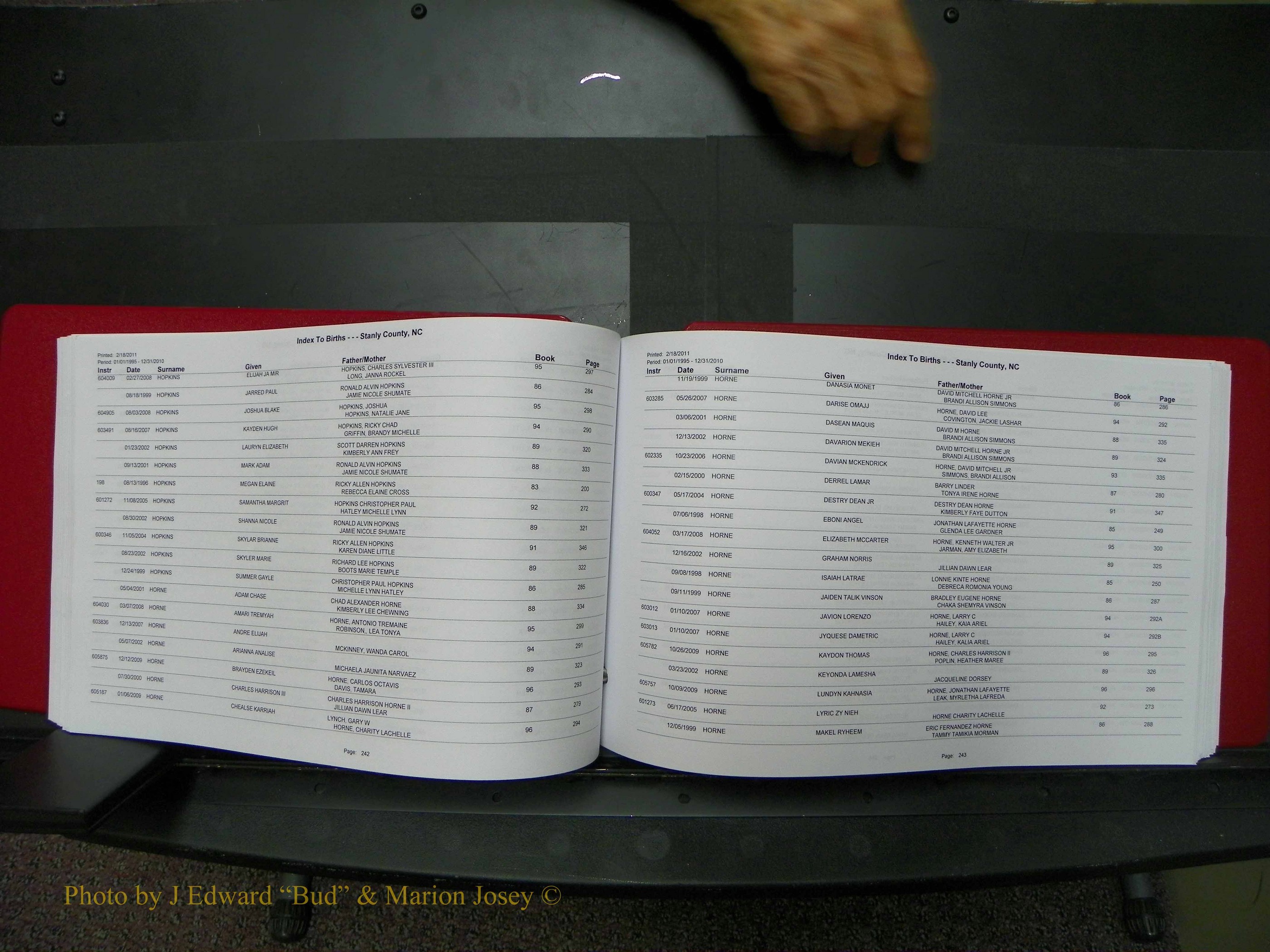 Stanley Co, NC Births, A-Z, 1995-2010 (124).JPG