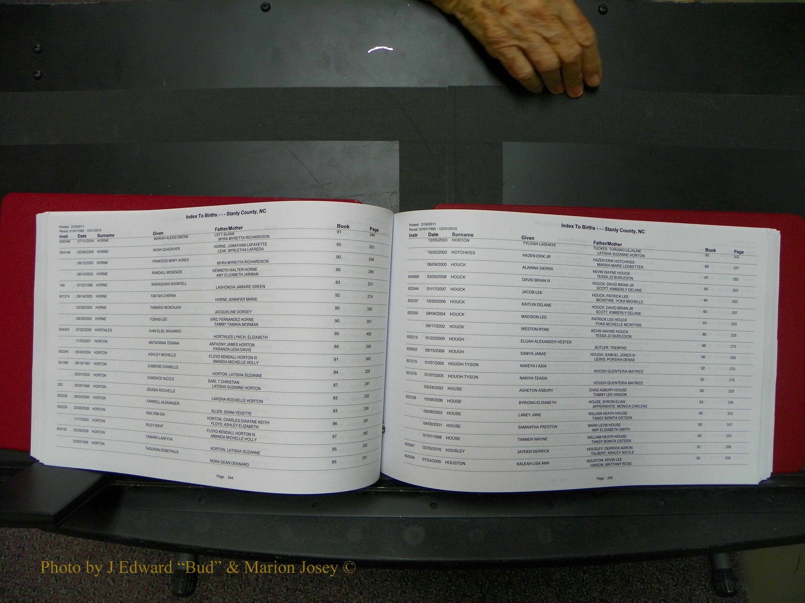 Stanley Co, NC Births, A-Z, 1995-2010 (125).JPG