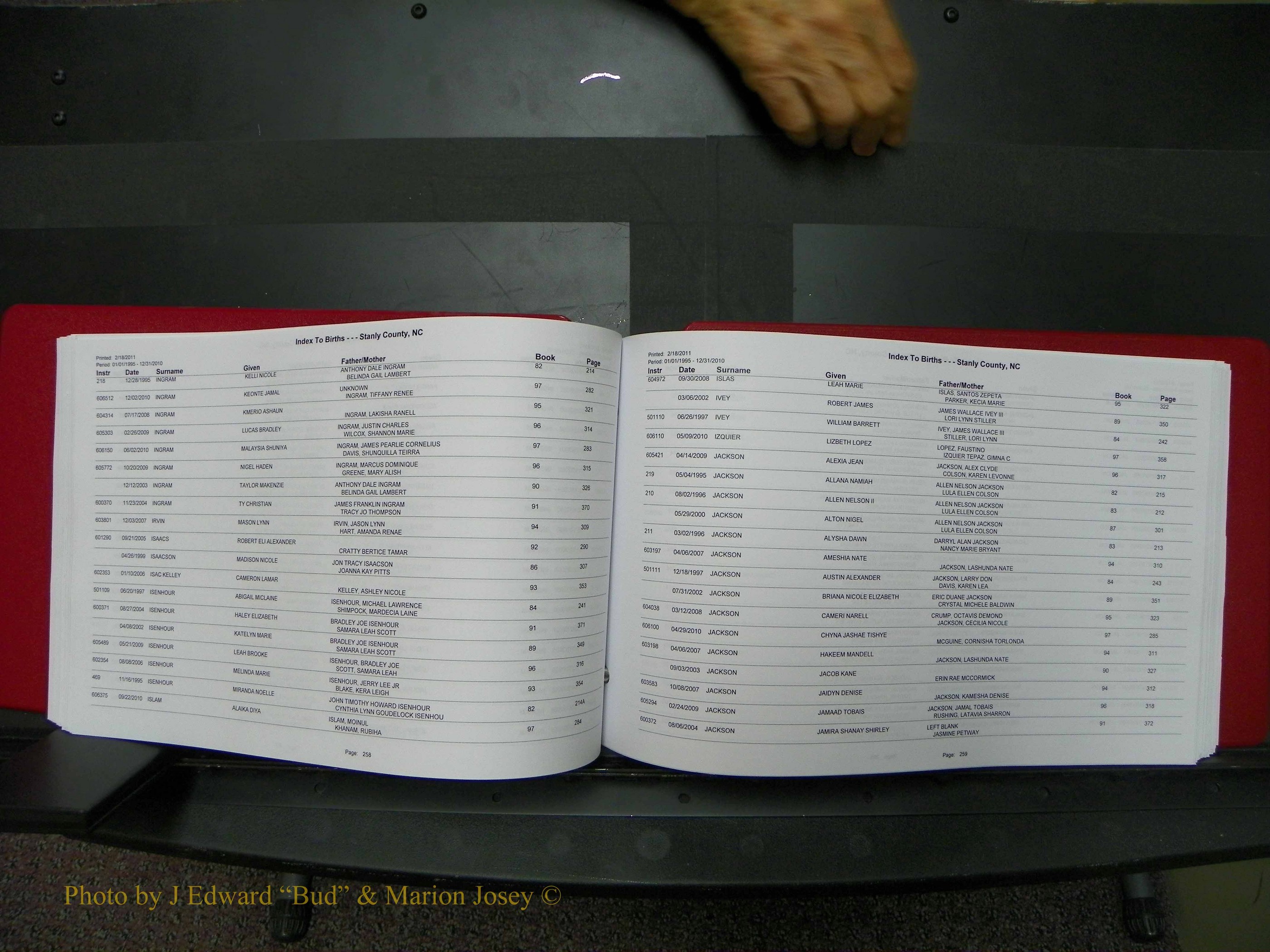 Stanley Co, NC Births, A-Z, 1995-2010 (132).JPG