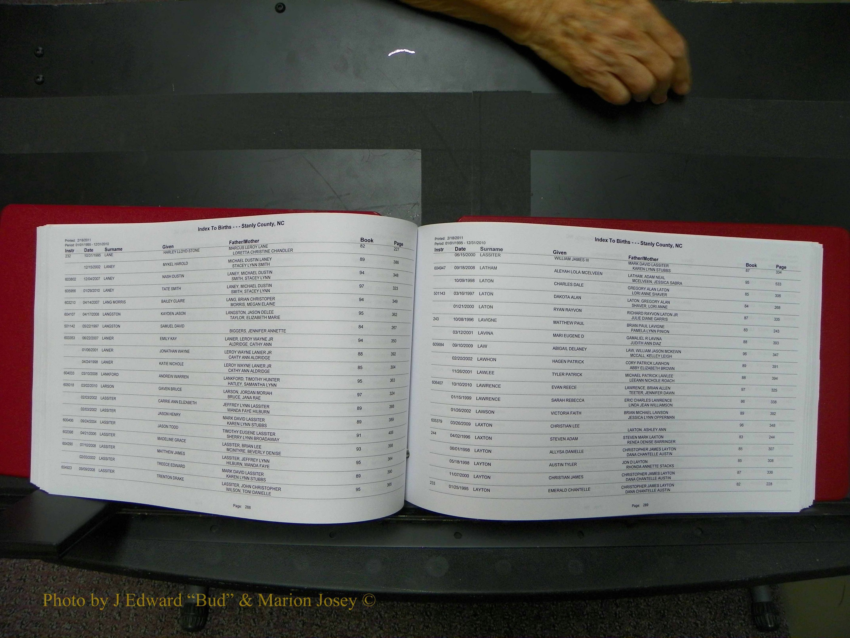 Stanley Co, NC Births, A-Z, 1995-2010 (147).JPG