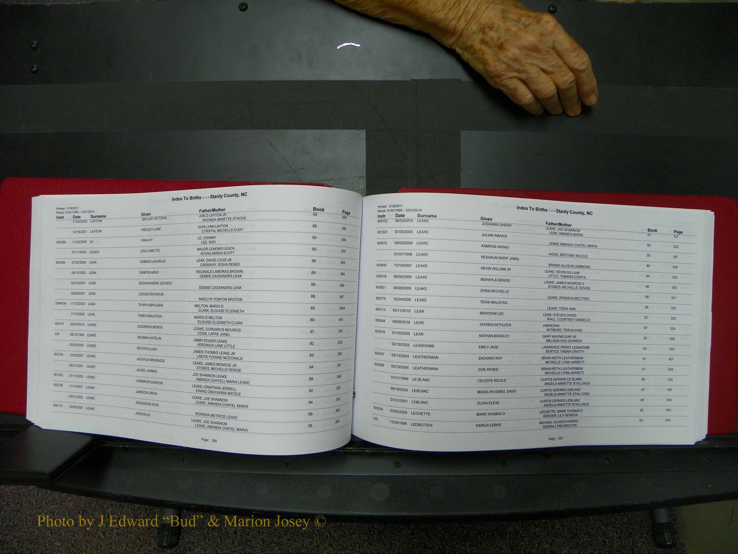 Stanley Co, NC Births, A-Z, 1995-2010 (148).JPG