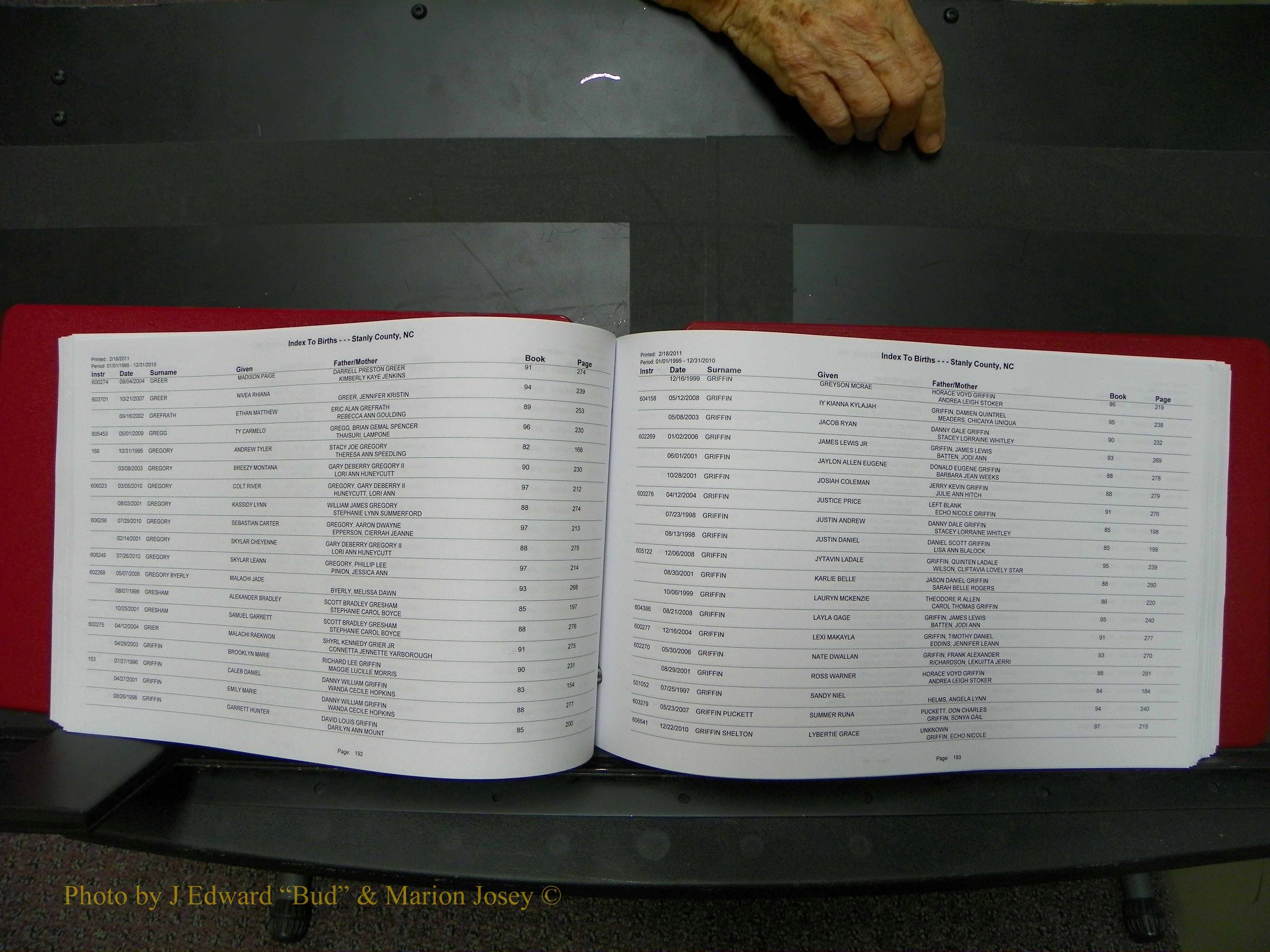 Stanley Co, NC Births, A-Z, 1995-2010 (99).JPG