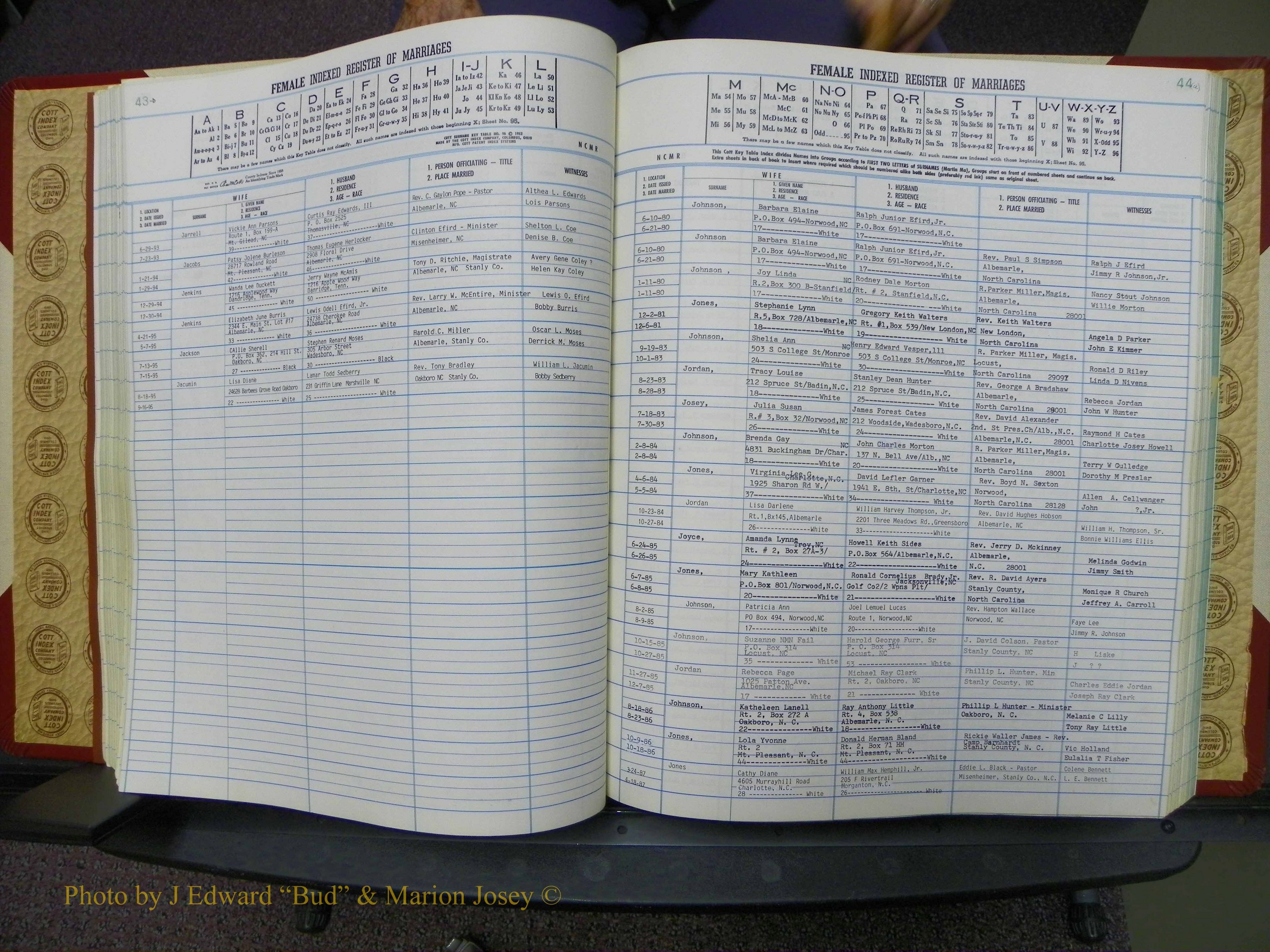 Stanley Co, NC Marriages, Female Index, A-Z, 1979-1994 (100).JPG
