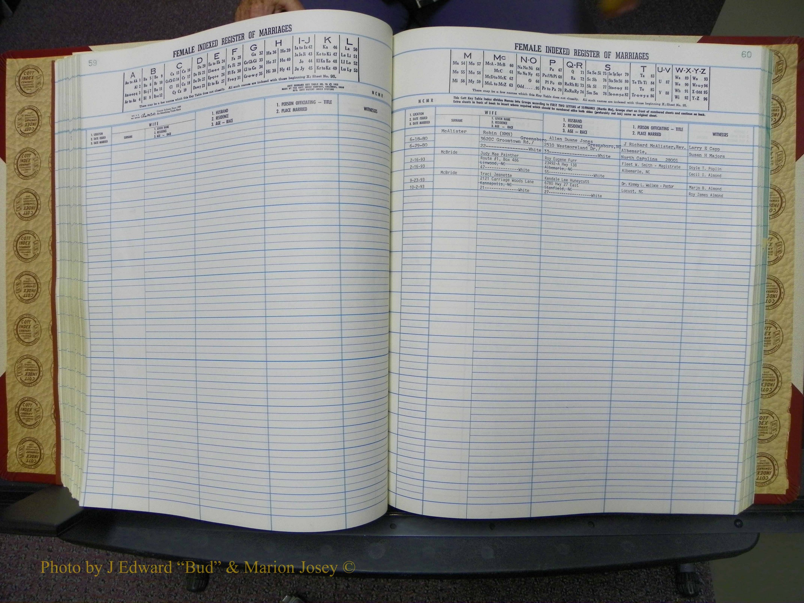 Stanley Co, NC Marriages, Female Index, A-Z, 1979-1994 (135).JPG