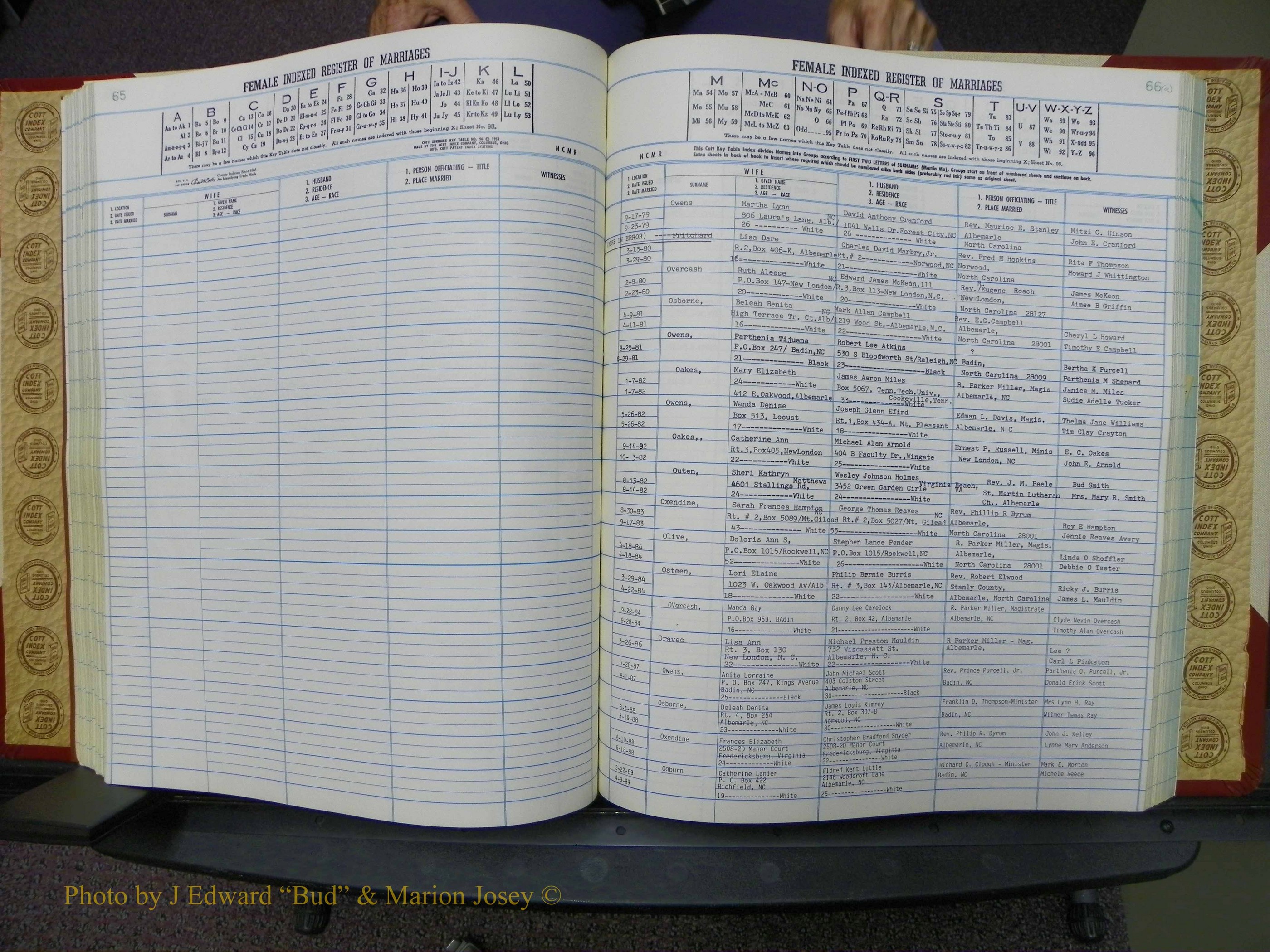 Stanley Co, NC Marriages, Female Index, A-Z, 1979-1994 (141).JPG