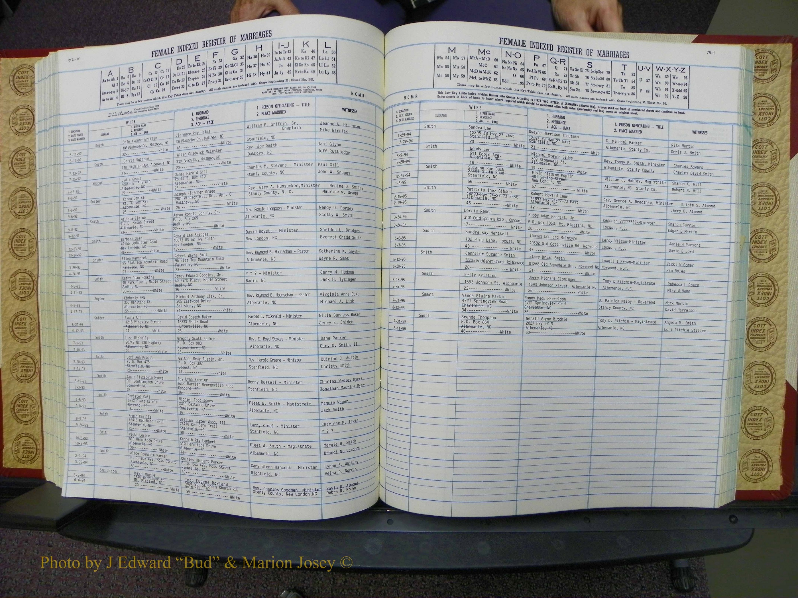 Stanley Co, NC Marriages, Female Index, A-Z, 1979-1994 (167).JPG