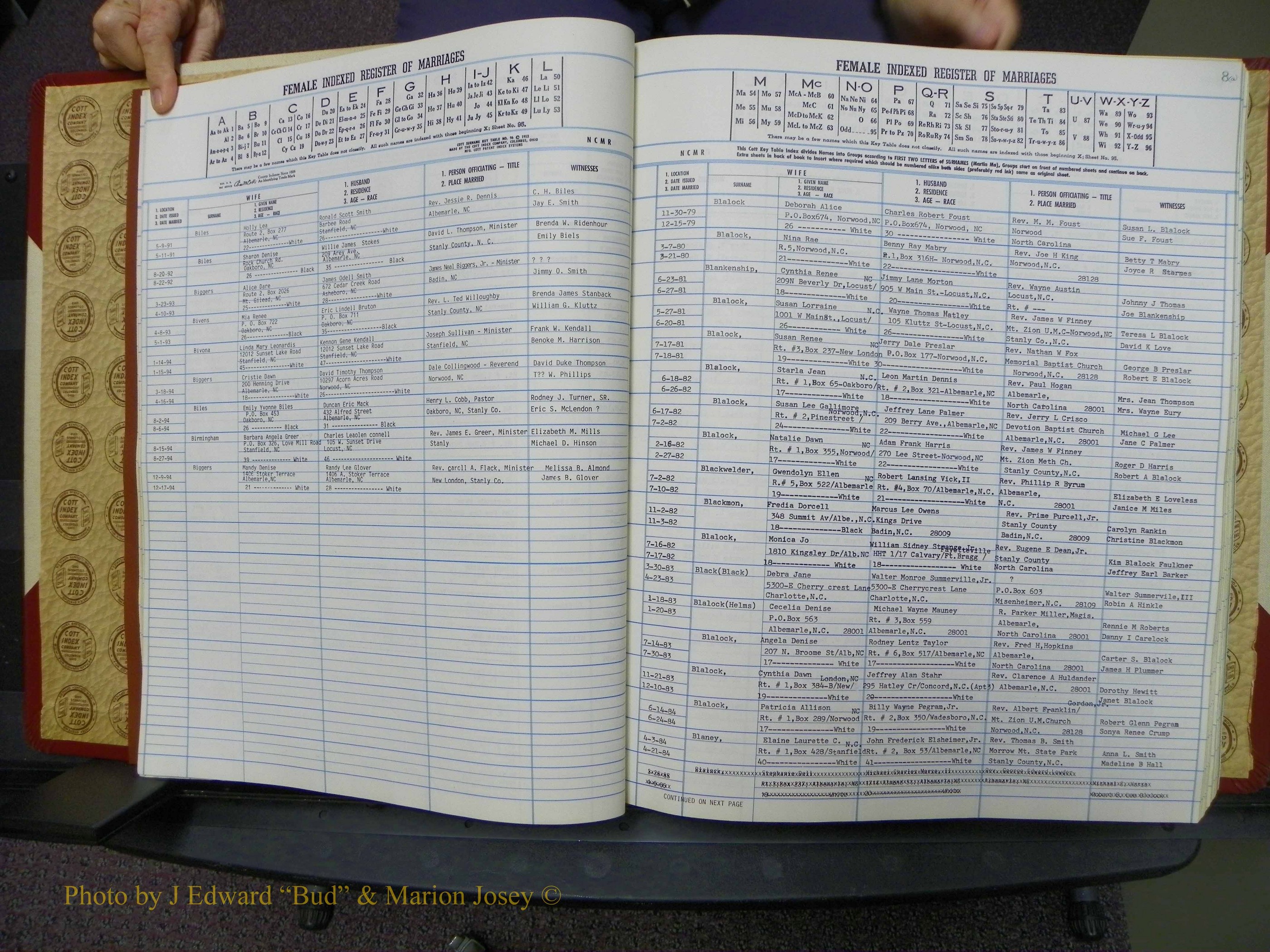 Stanley Co, NC Marriages, Female Index, A-Z, 1979-1994 (17).JPG