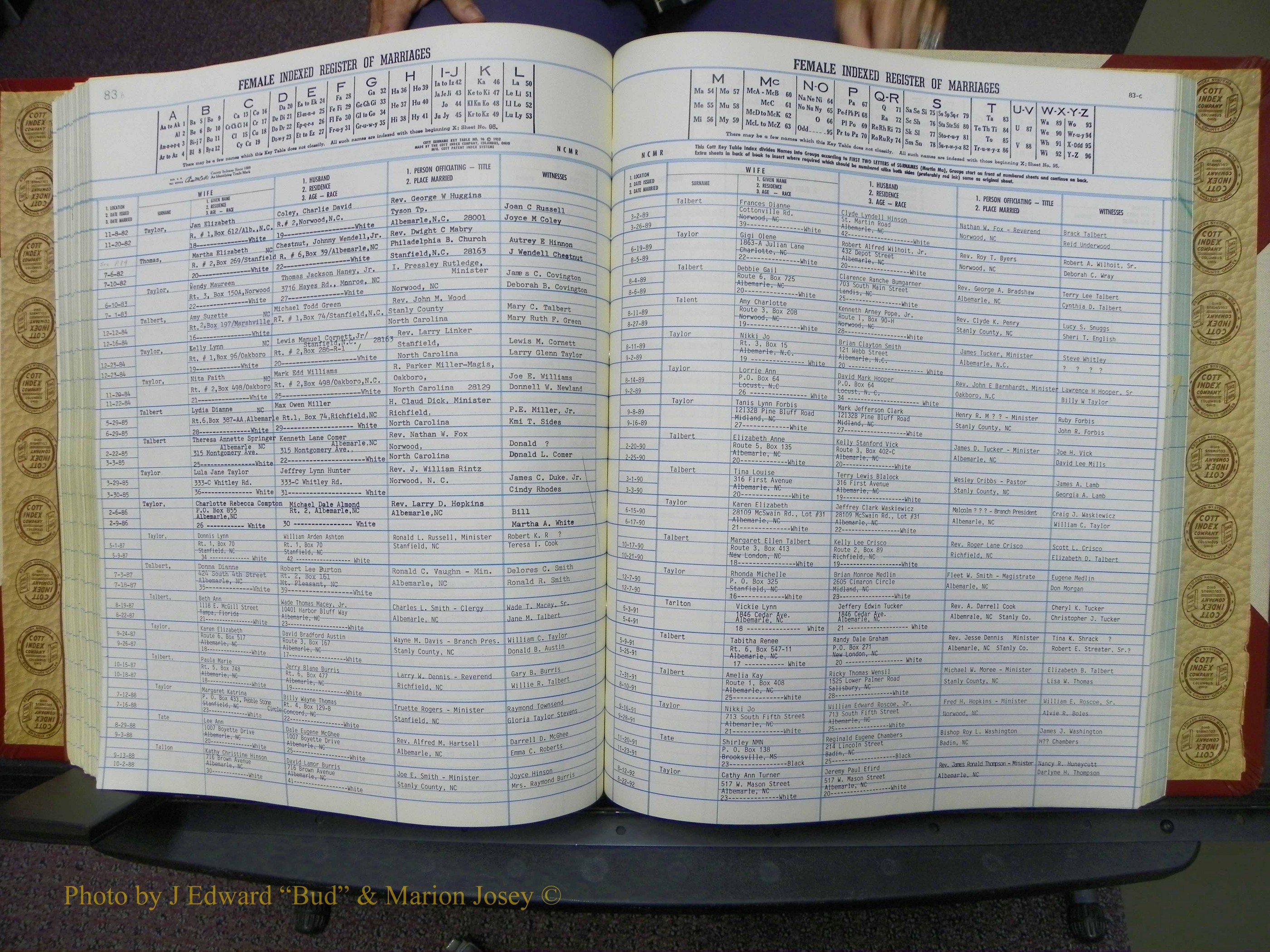 Stanley Co, NC Marriages, Female Index, A-Z, 1979-1994 (175).JPG