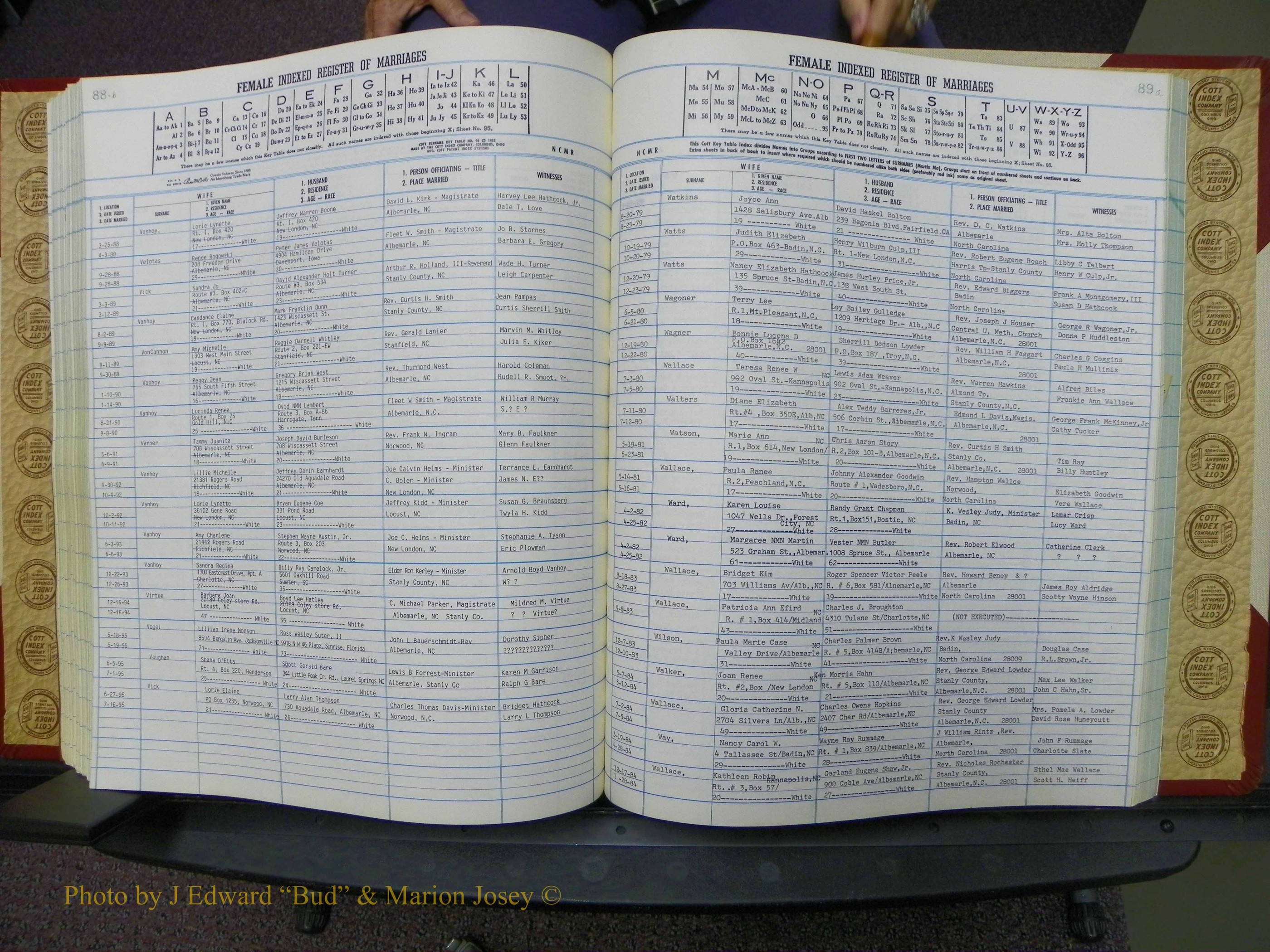 Stanley Co, NC Marriages, Female Index, A-Z, 1979-1994 (187).JPG