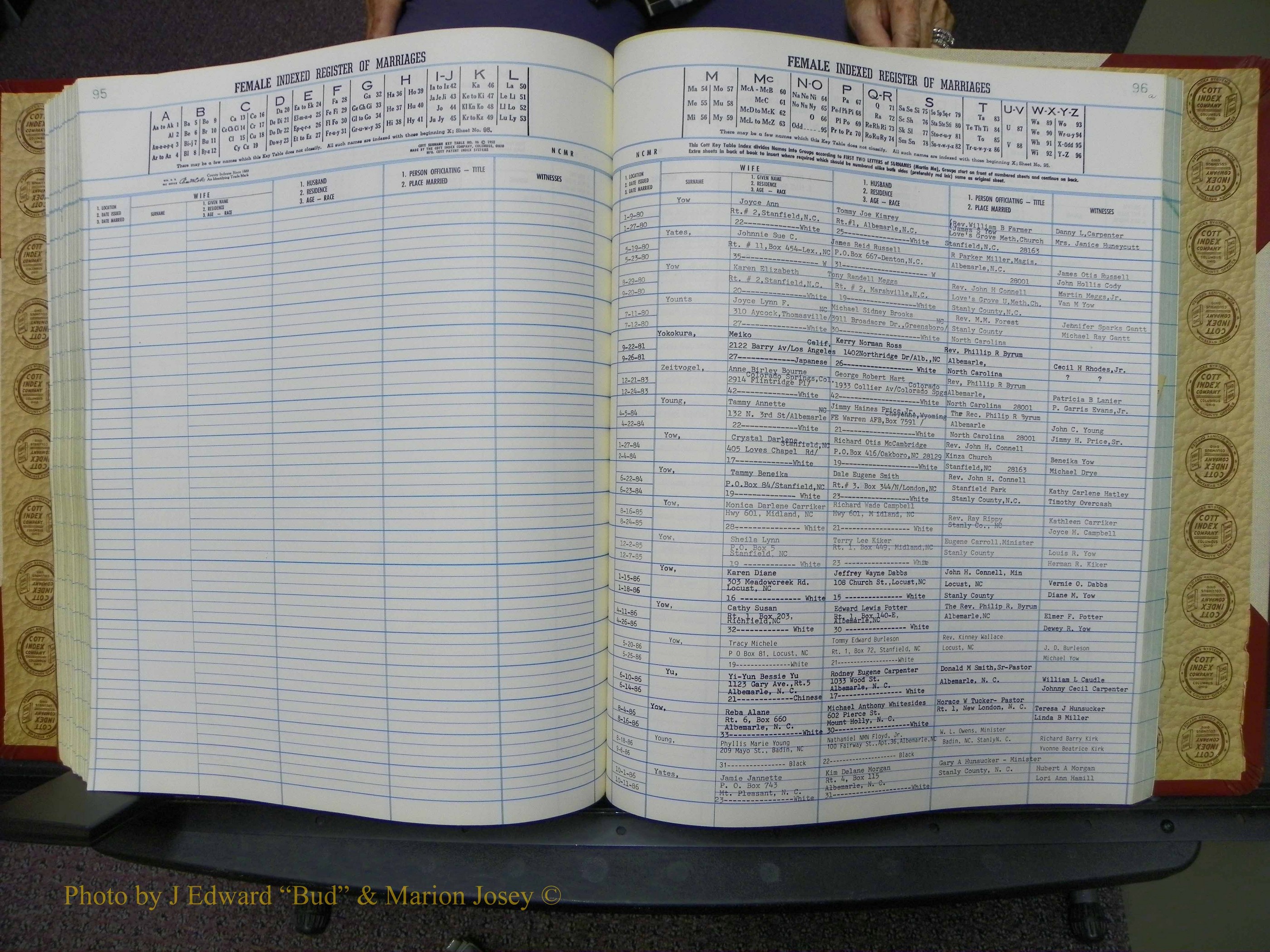 Stanley Co, NC Marriages, Female Index, A-Z, 1979-1994 (199).JPG