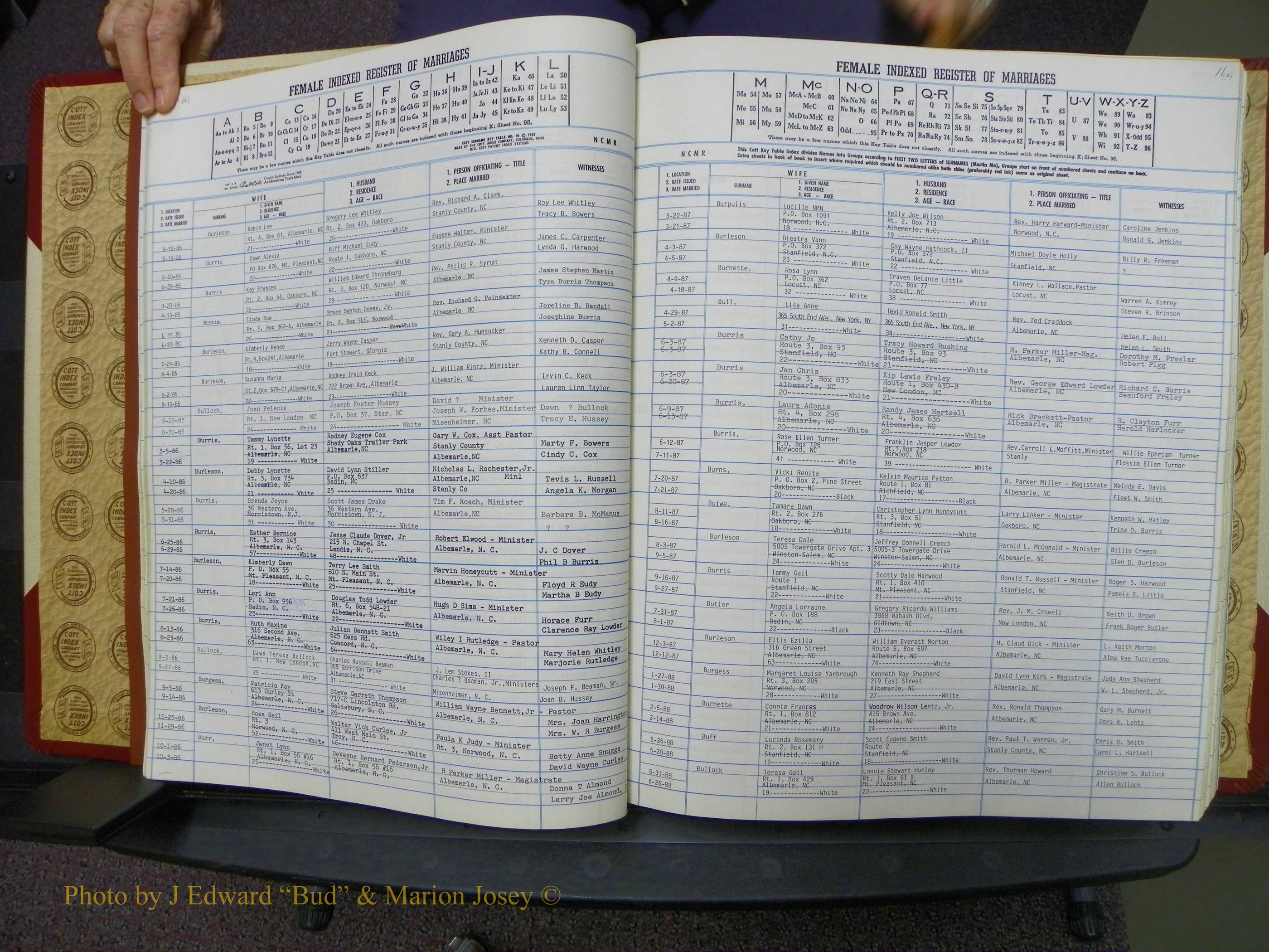 Stanley Co, NC Marriages, Female Index, A-Z, 1979-1994 (25).JPG