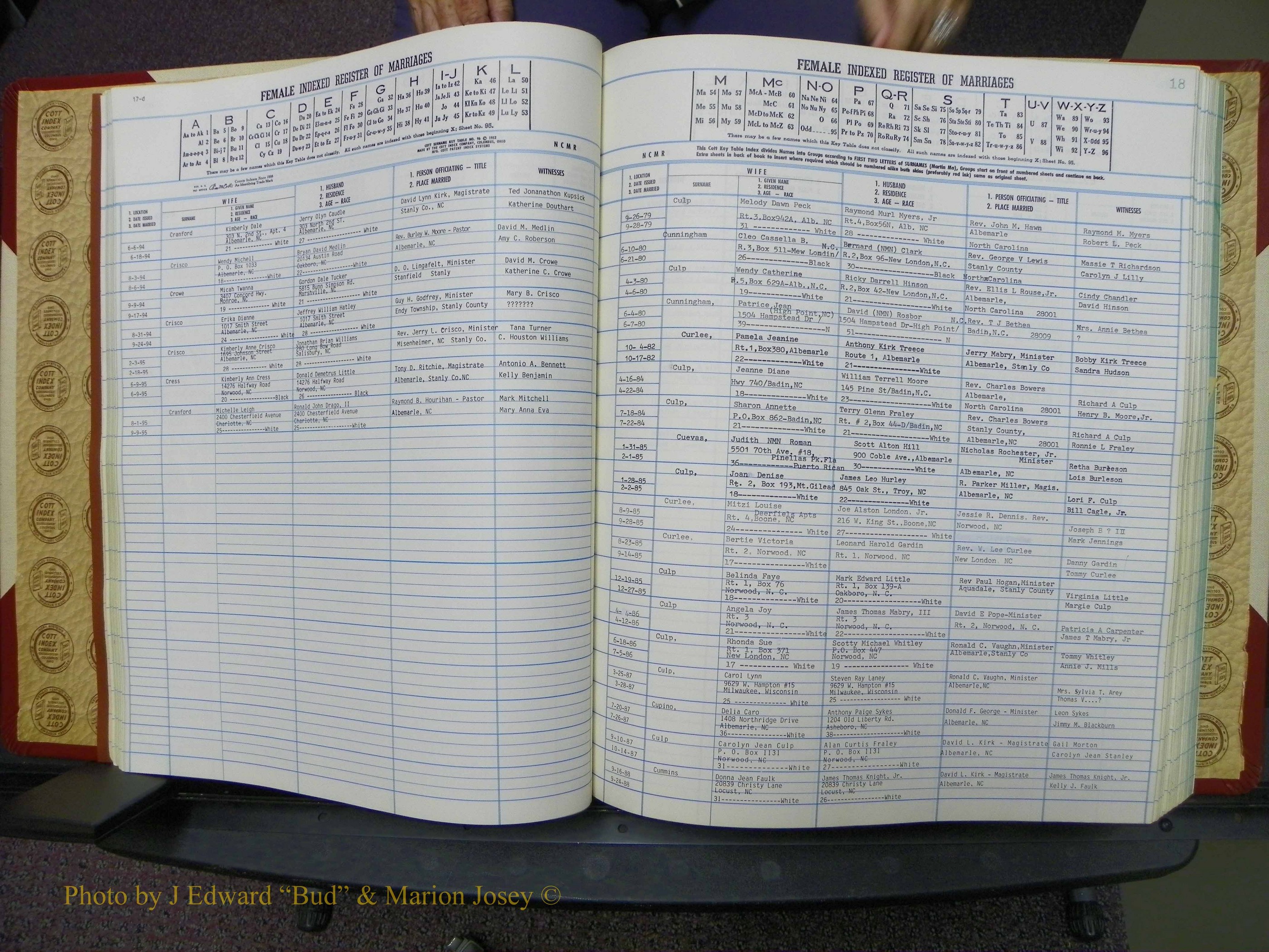 Stanley Co, NC Marriages, Female Index, A-Z, 1979-1994 (44).JPG