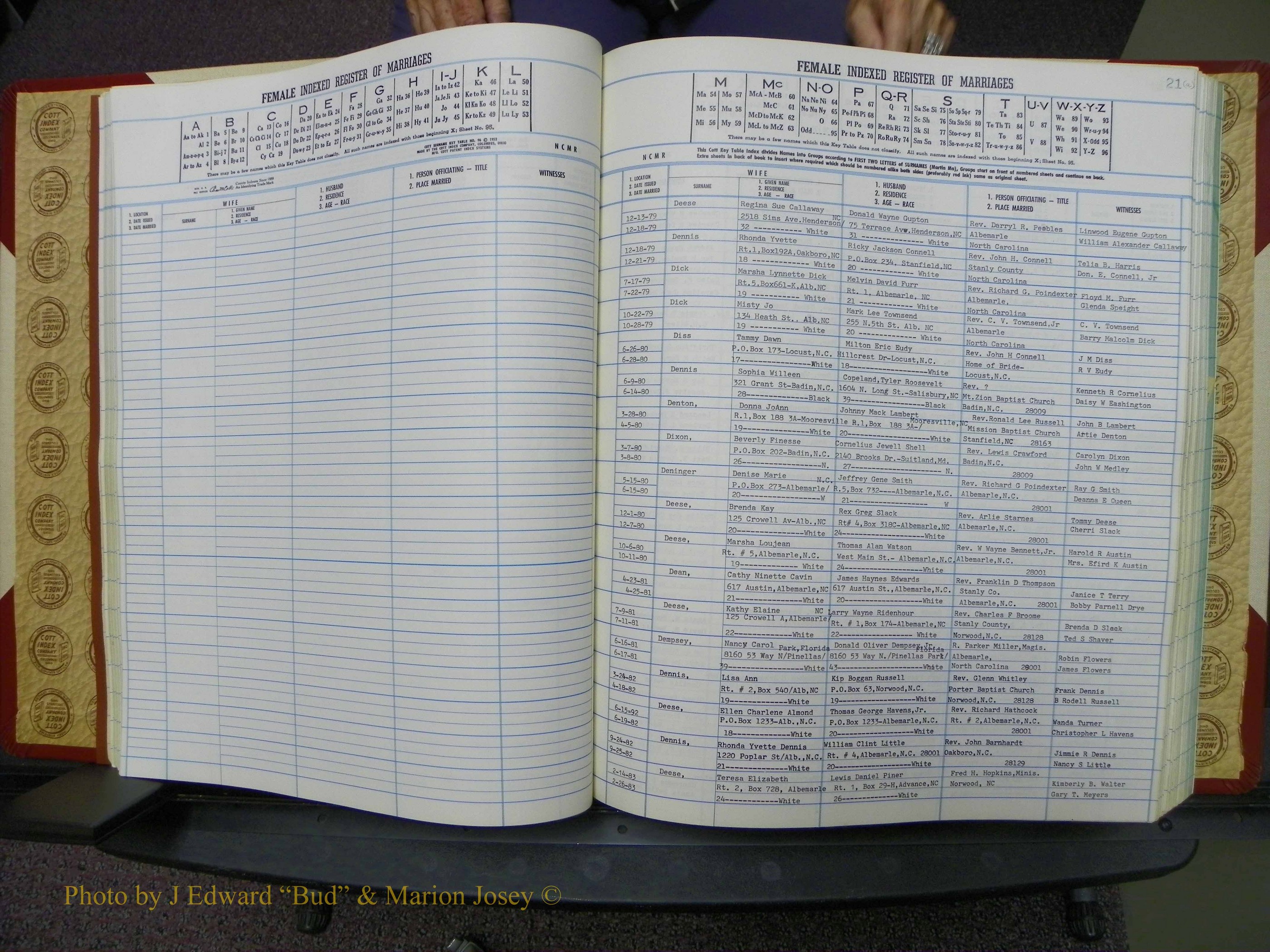 Stanley Co, NC Marriages, Female Index, A-Z, 1979-1994 (47).JPG