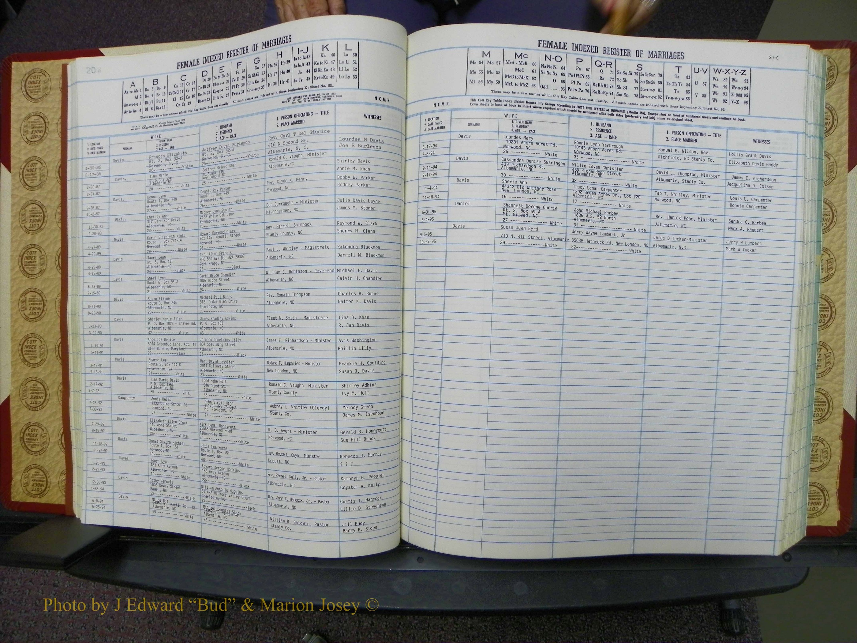 Stanley Co, NC Marriages, Female Index, A-Z, 1979-1994 (48).JPG