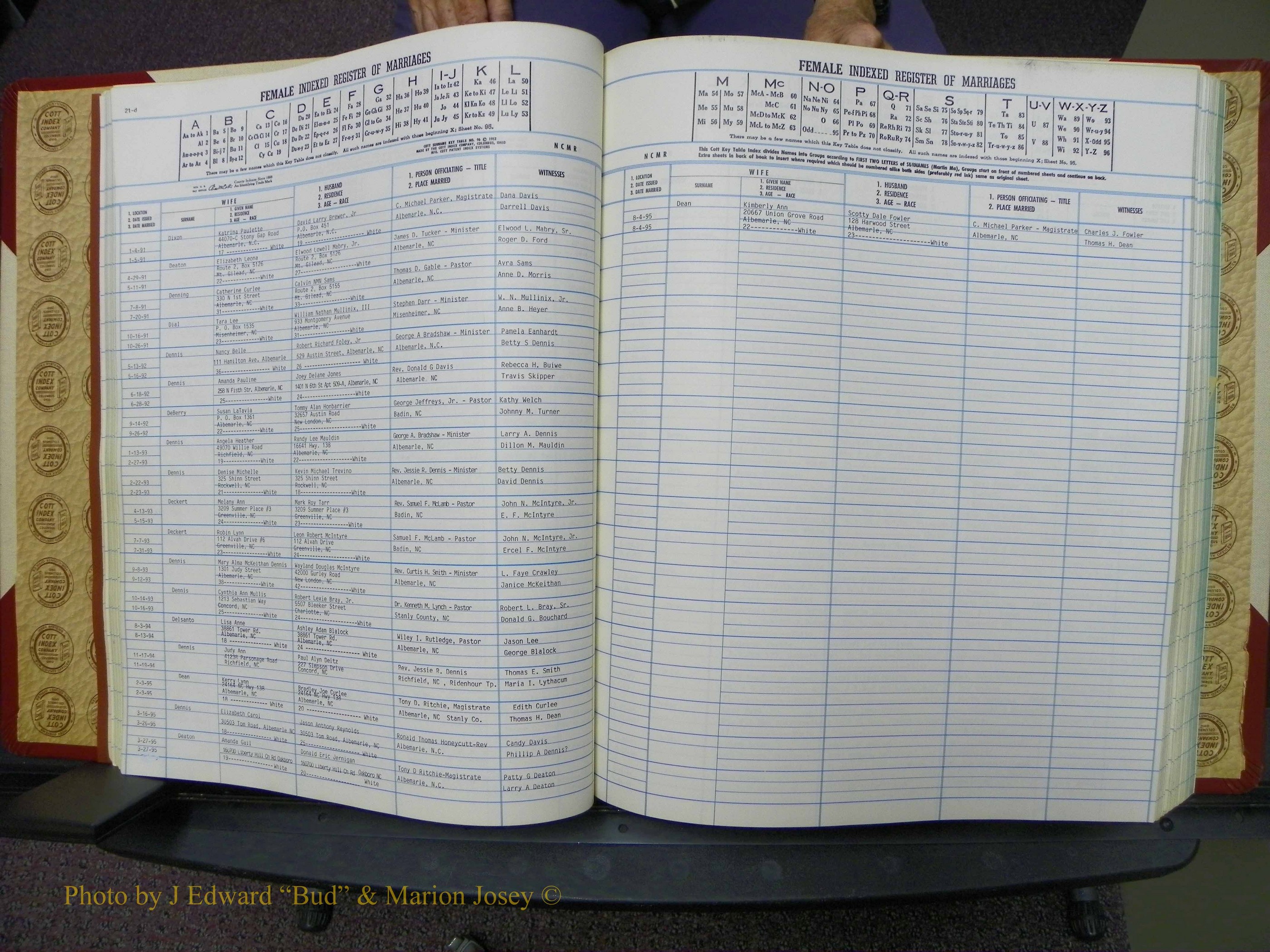Stanley Co, NC Marriages, Female Index, A-Z, 1979-1994 (50).JPG