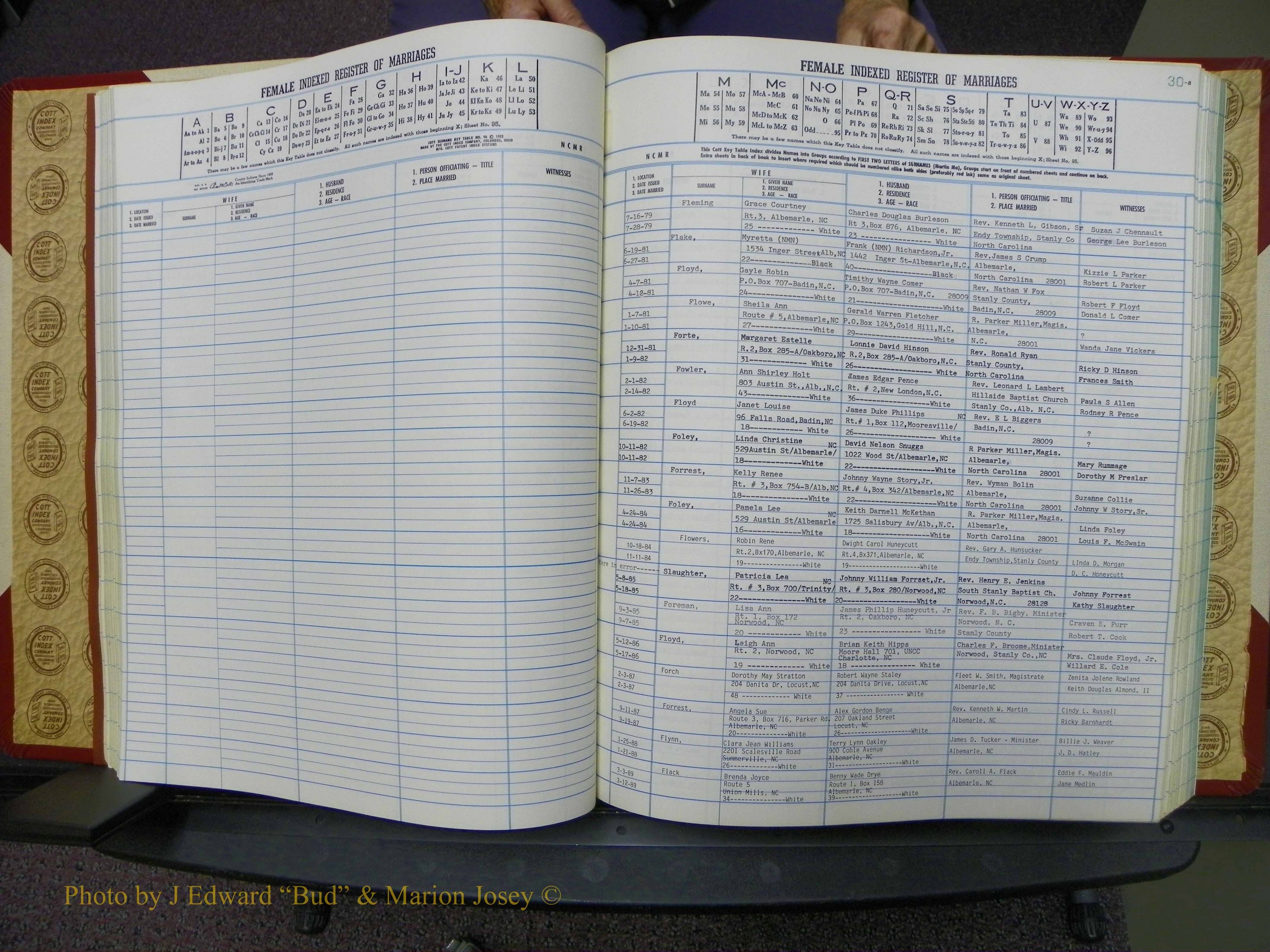Stanley Co, NC Marriages, Female Index, A-Z, 1979-1994 (62).JPG