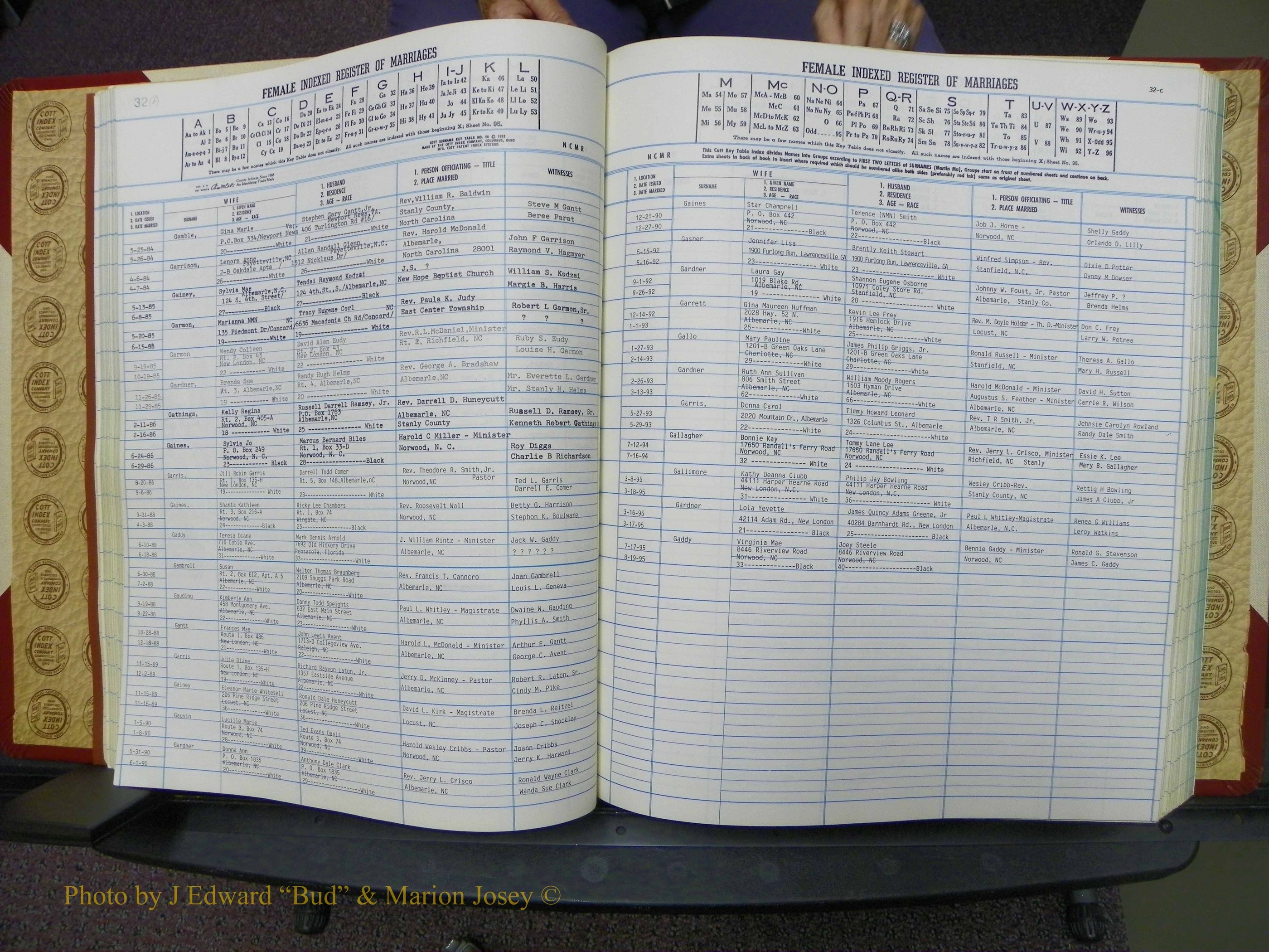 Stanley Co, NC Marriages, Female Index, A-Z, 1979-1994 (68).JPG
