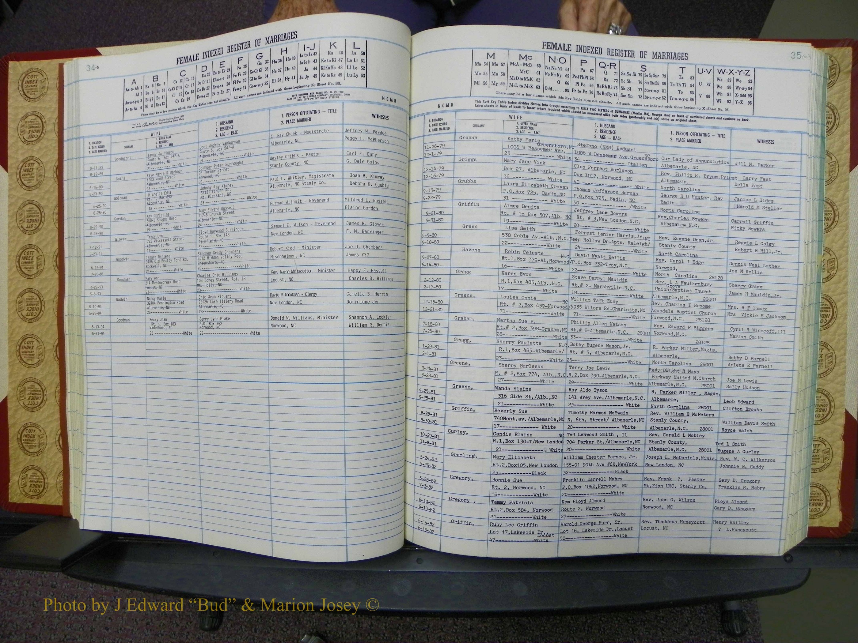 Stanley Co, NC Marriages, Female Index, A-Z, 1979-1994 (72).JPG