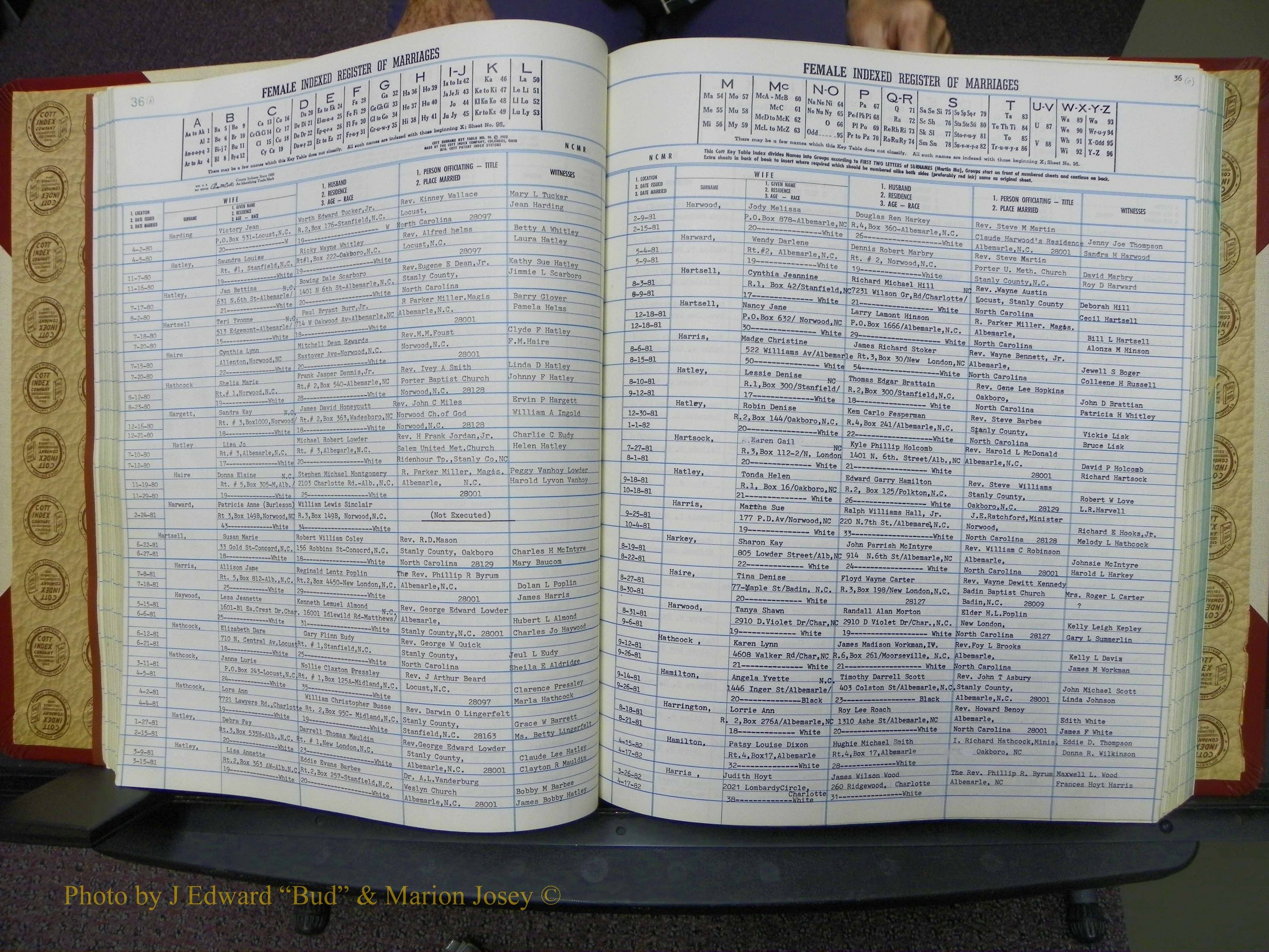 Stanley Co, NC Marriages, Female Index, A-Z, 1979-1994 (76).JPG