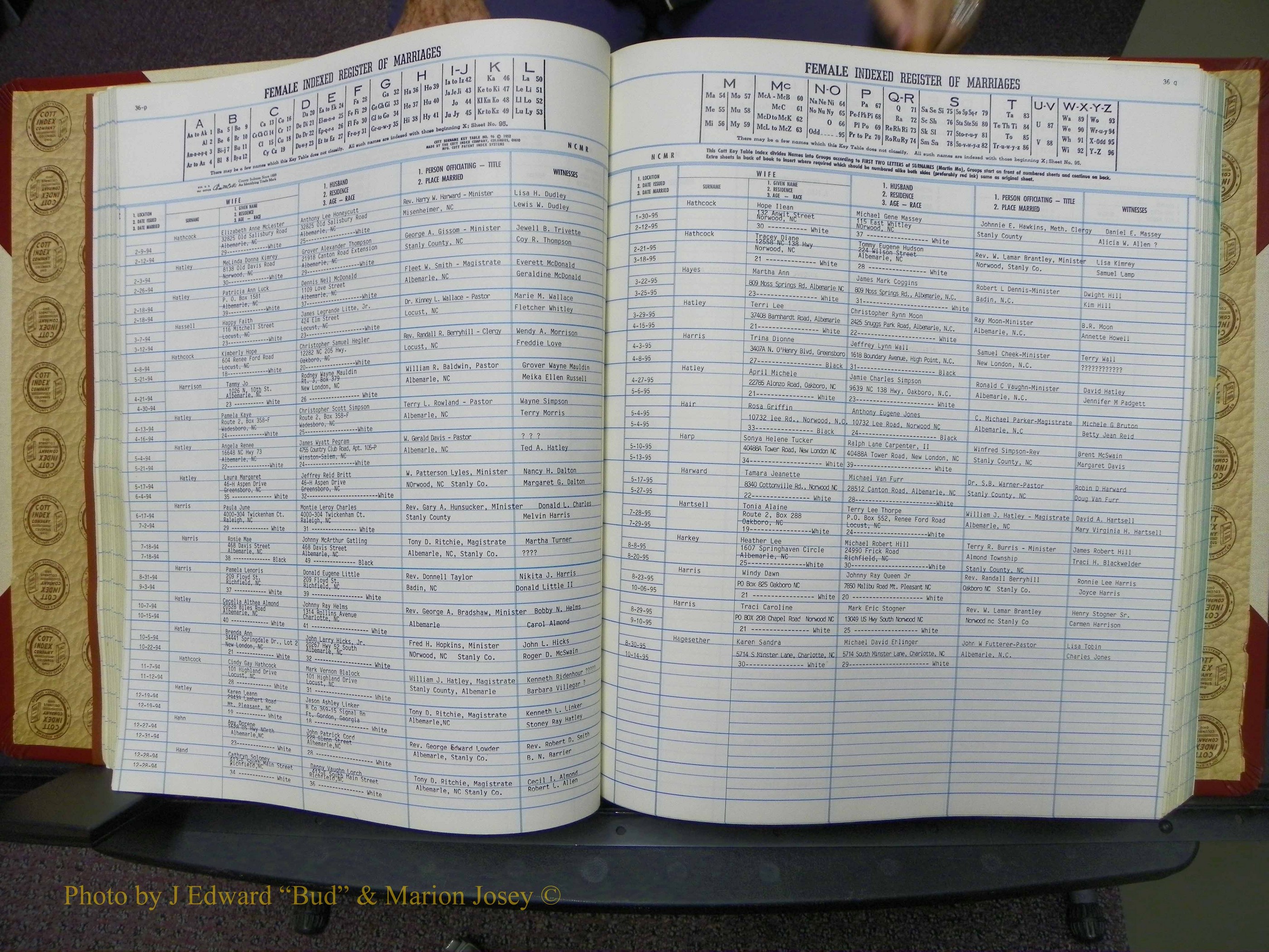 Stanley Co, NC Marriages, Female Index, A-Z, 1979-1994 (83).JPG